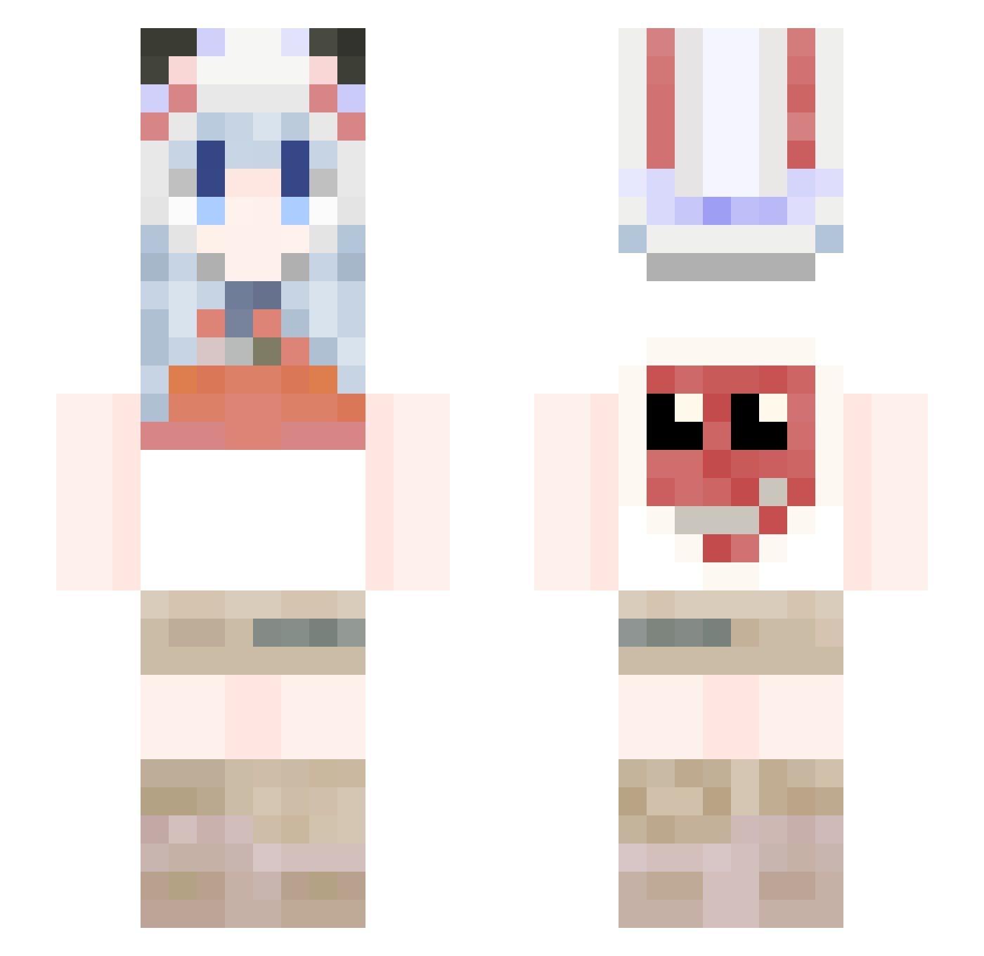 Gemahl Minecraft skin, front and back view