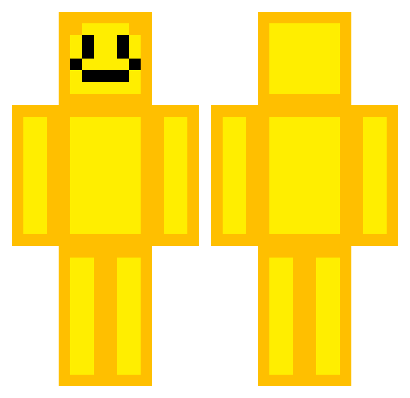 DenisAndSergey Minecraft skin, front and back view