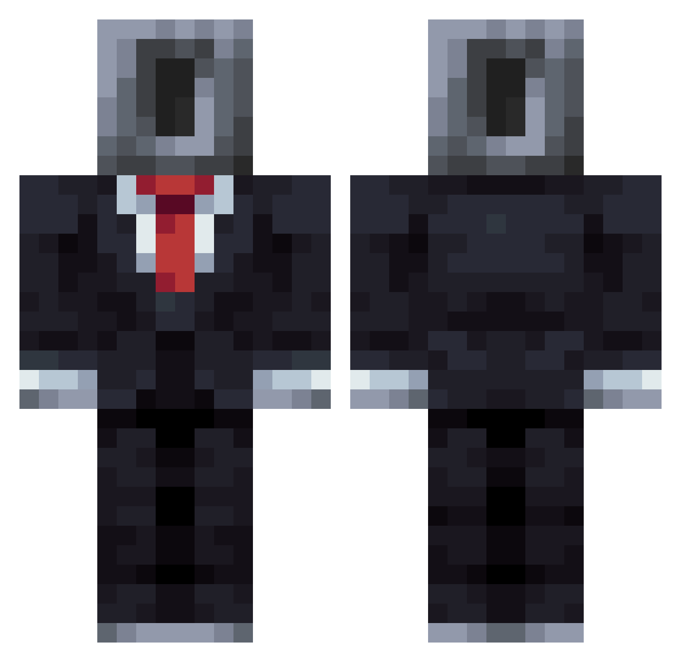 CakedUP_ Minecraft skin, front and back view