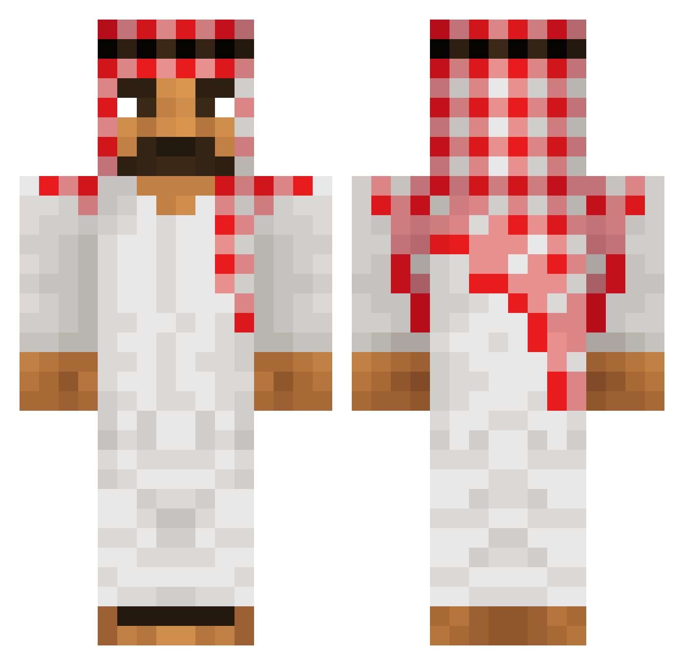 Bobik17ulala Minecraft skin, front and back view
