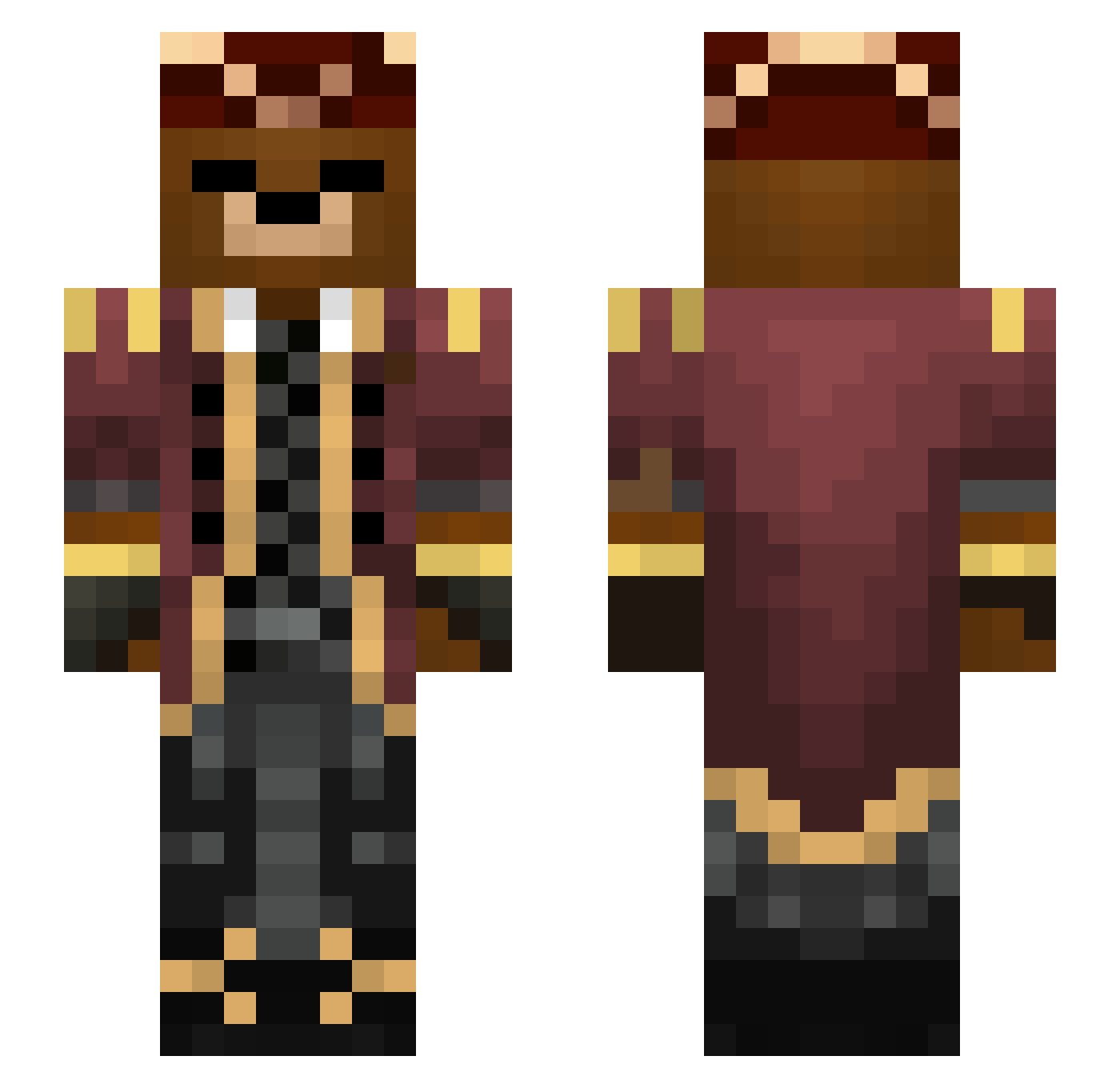 Barries118 Minecraft skin, front and back view