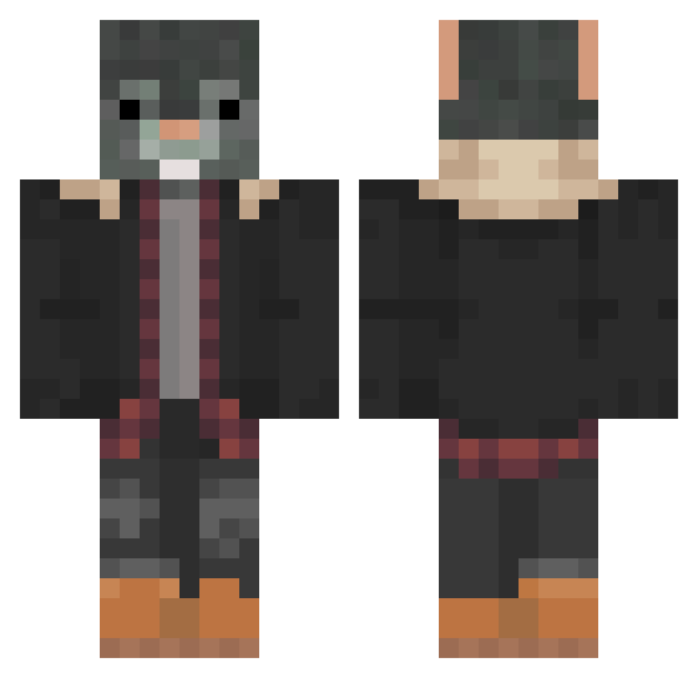 IVSS_22 Minecraft skin, front and back view