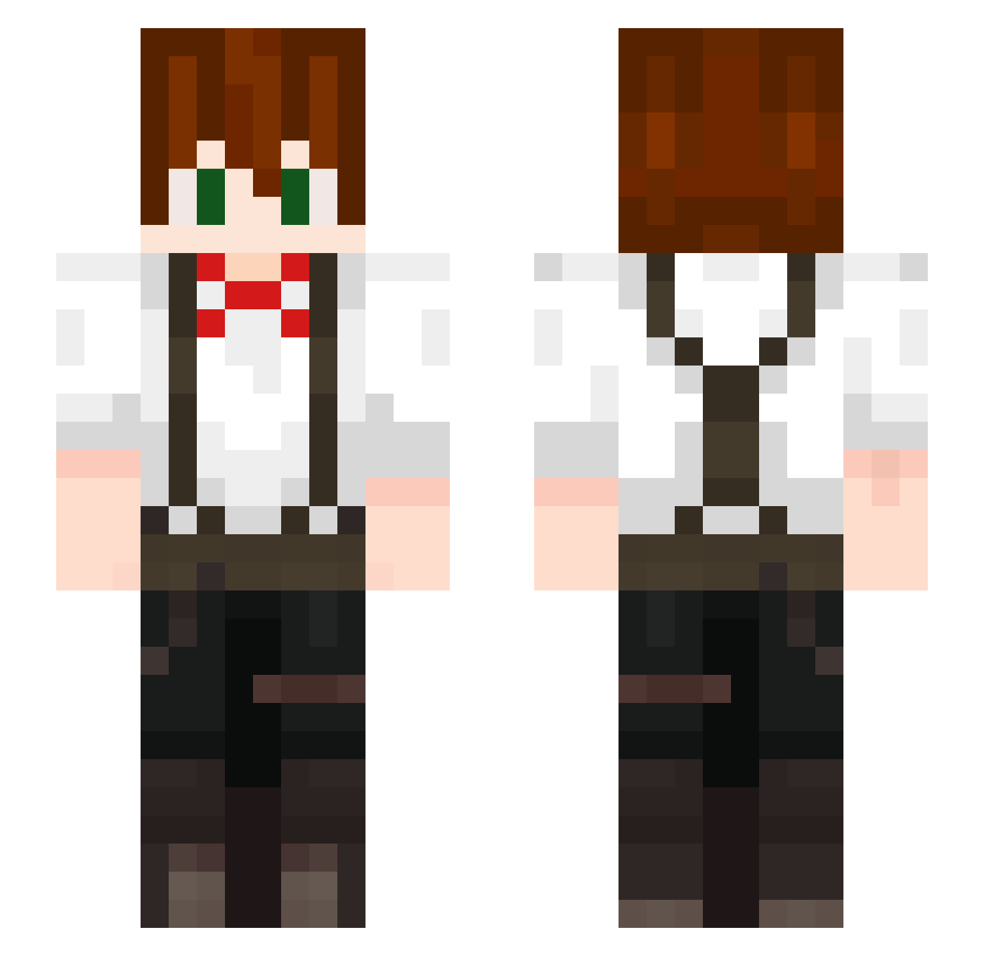 Pr1ckley Minecraft skin, front and back view