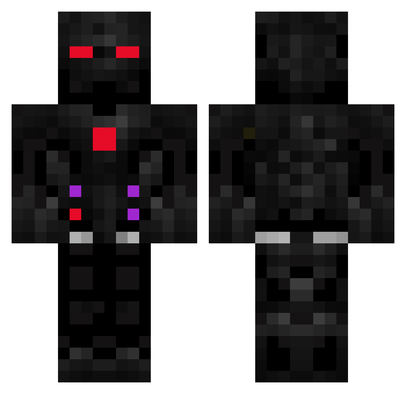 DarknessMasterxD Minecraft skin, front and back view