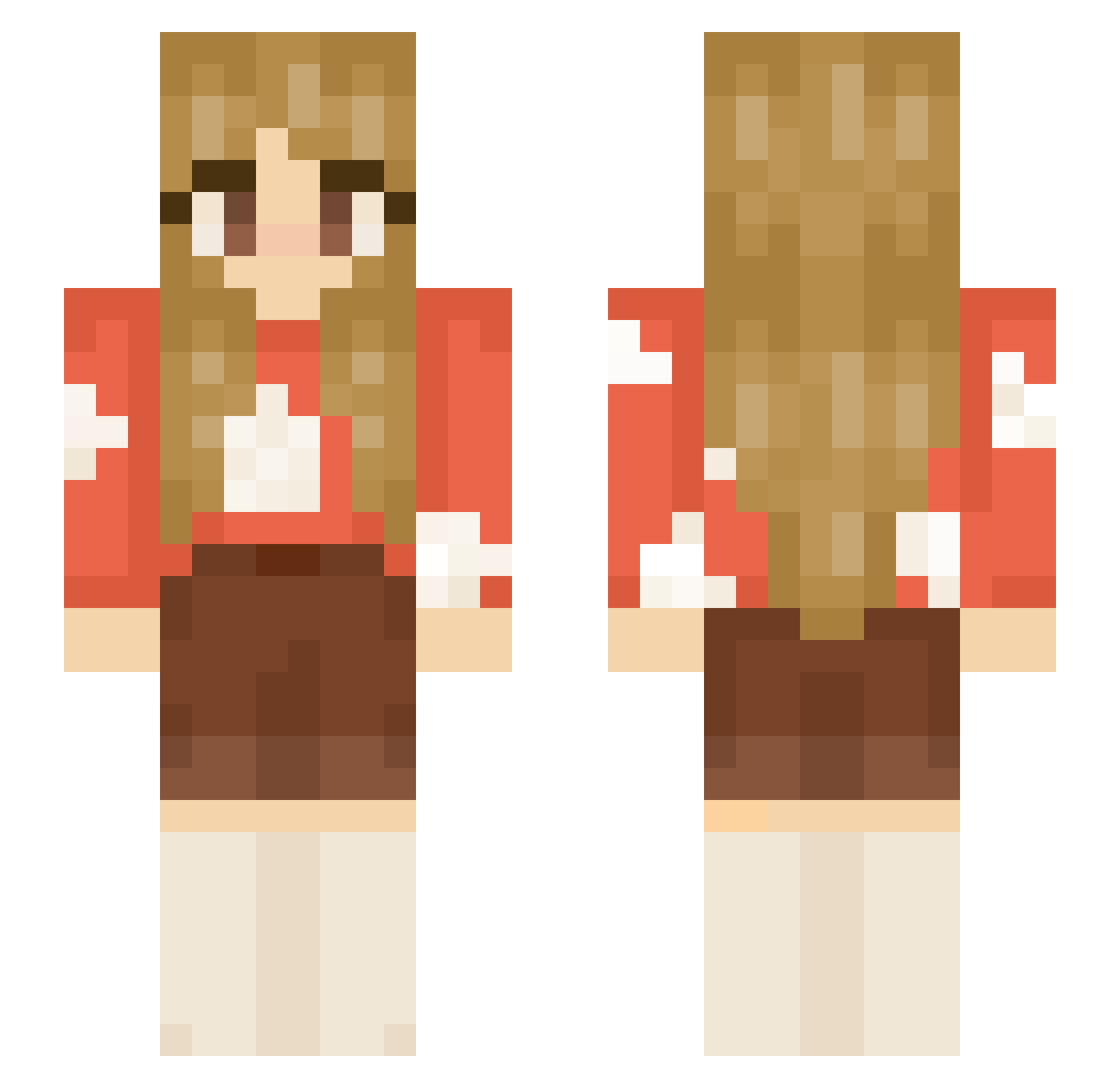 romanpizza Minecraft skin, front and back view