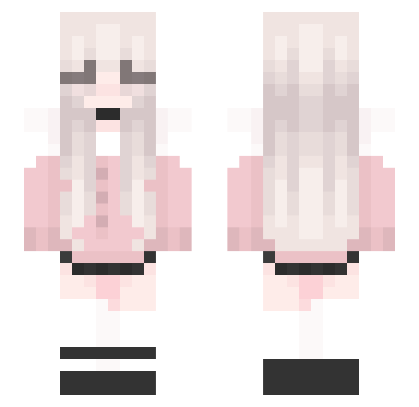 LeraTishko Minecraft skin, front and back view