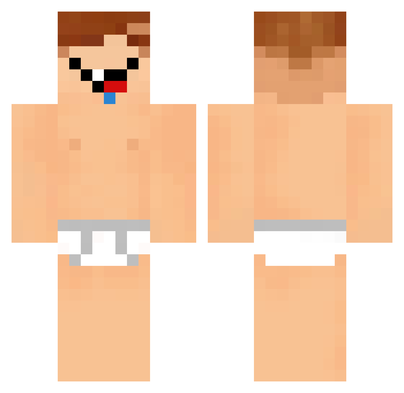 Slowaay Minecraft skin, front and back view