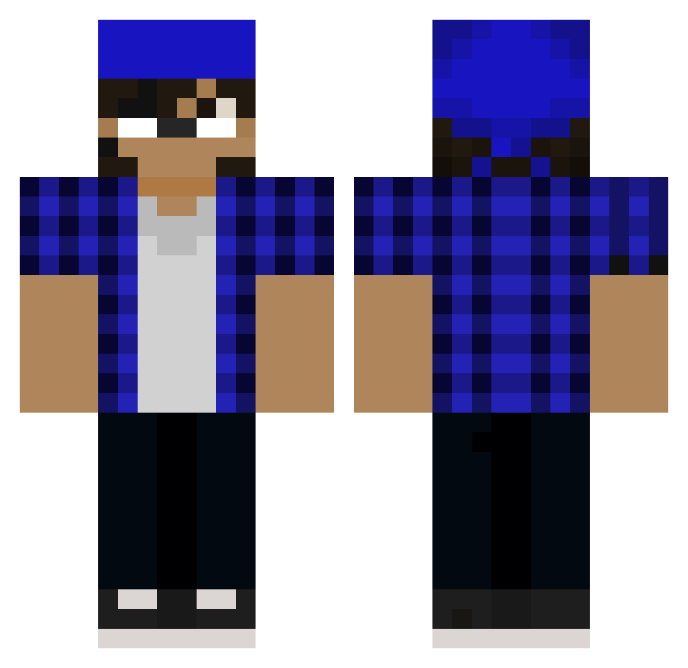 RayLad901 Minecraft skin, front and back view