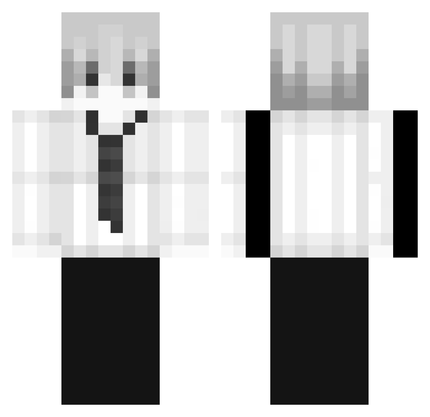 Kzje Minecraft skin, front and back view