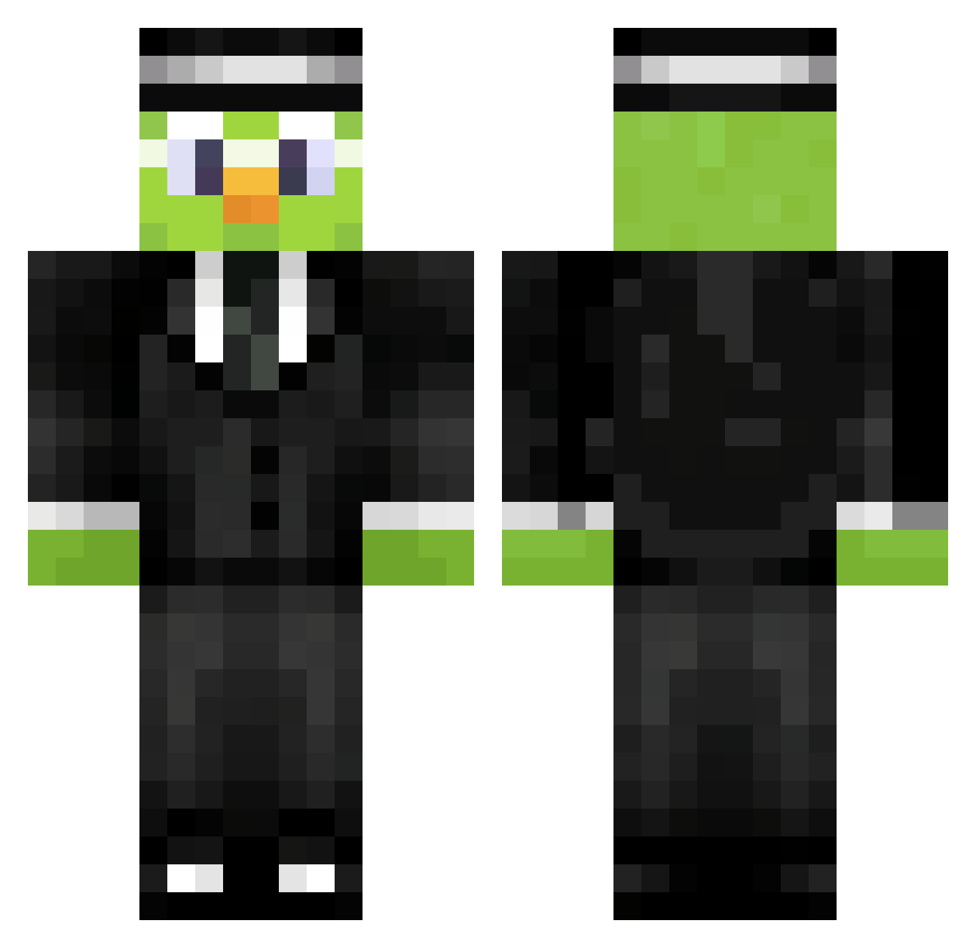 TrgdyStruck Minecraft skin, front and back view