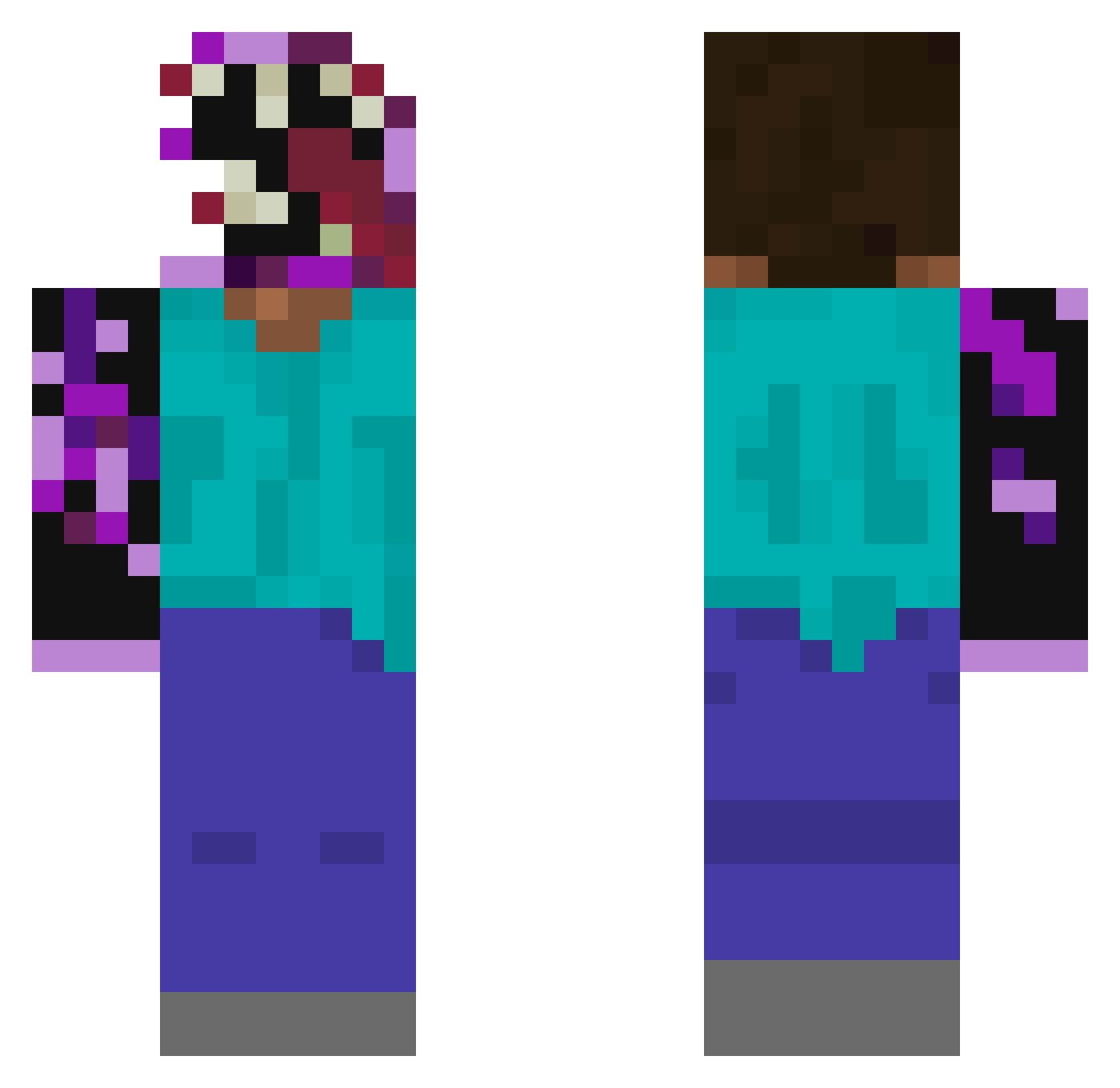 Titomcampos2012 Minecraft skin, front and back view