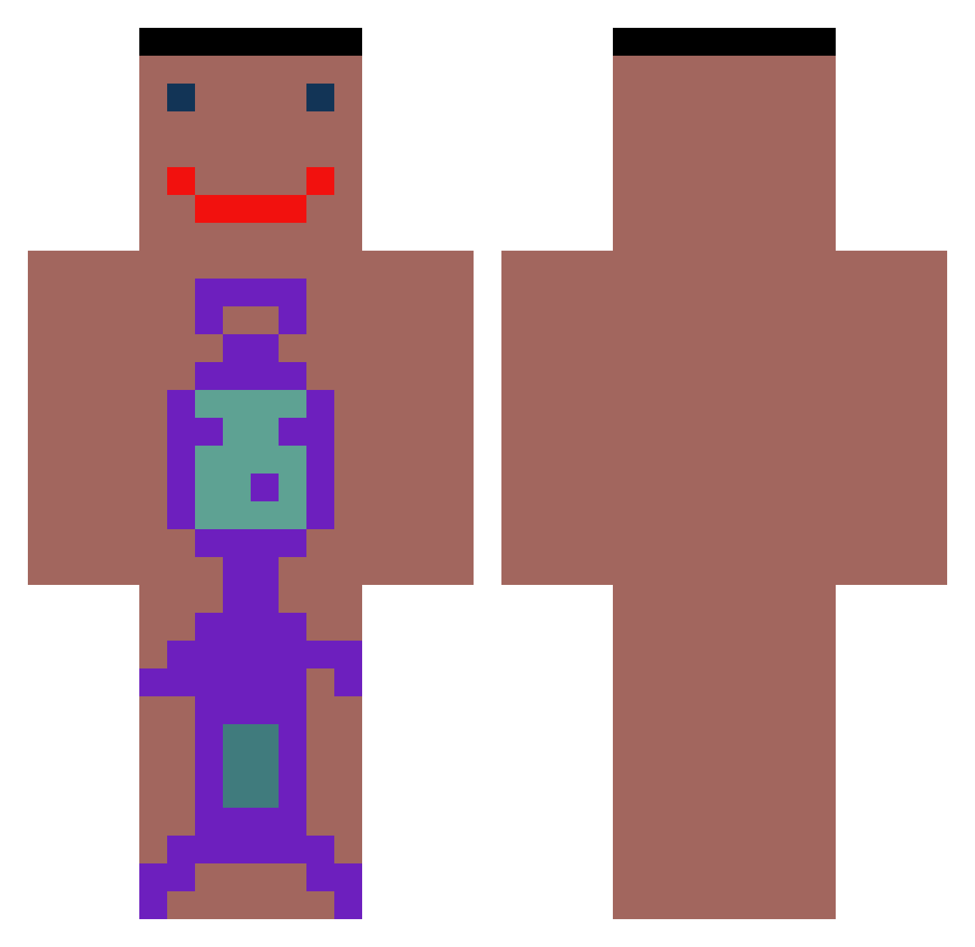 obamabingarden Minecraft skin, front and back view