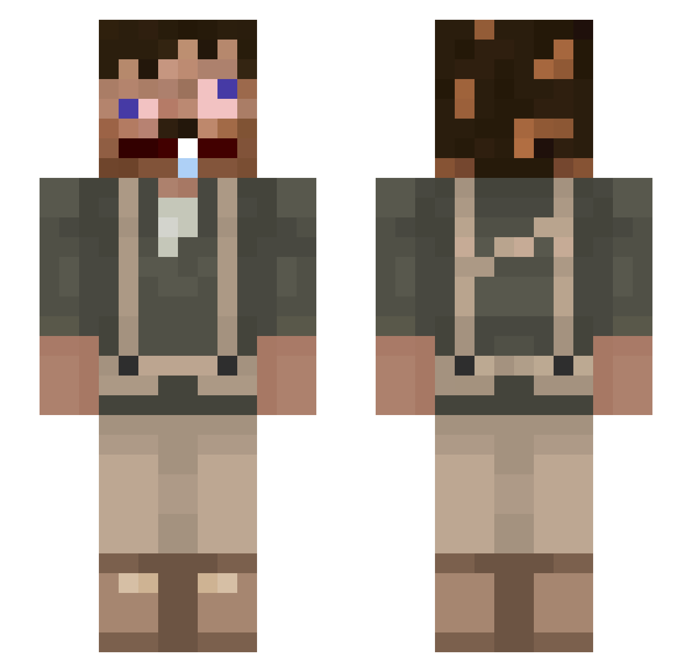 swczey Minecraft skin, front and back view