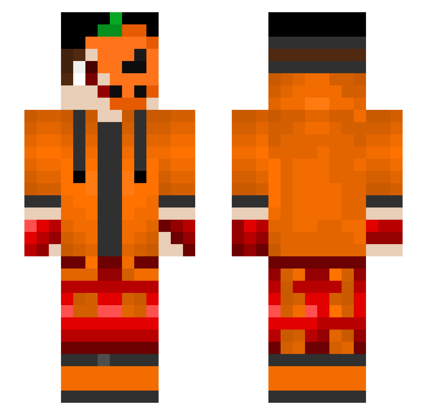 VHunter_Mine Minecraft skin, front and back view