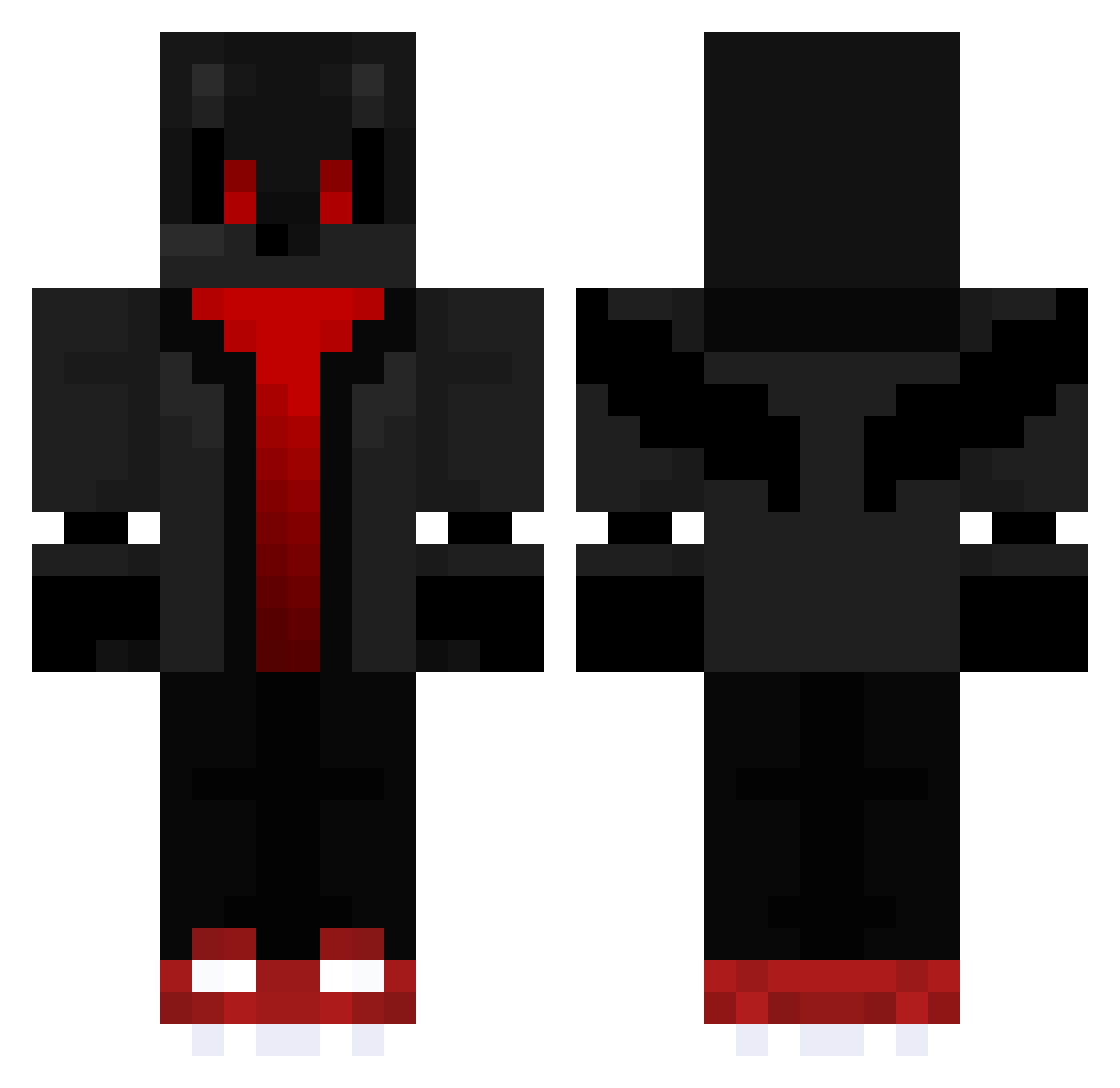 Luftwaffles2 Minecraft skin, front and back view