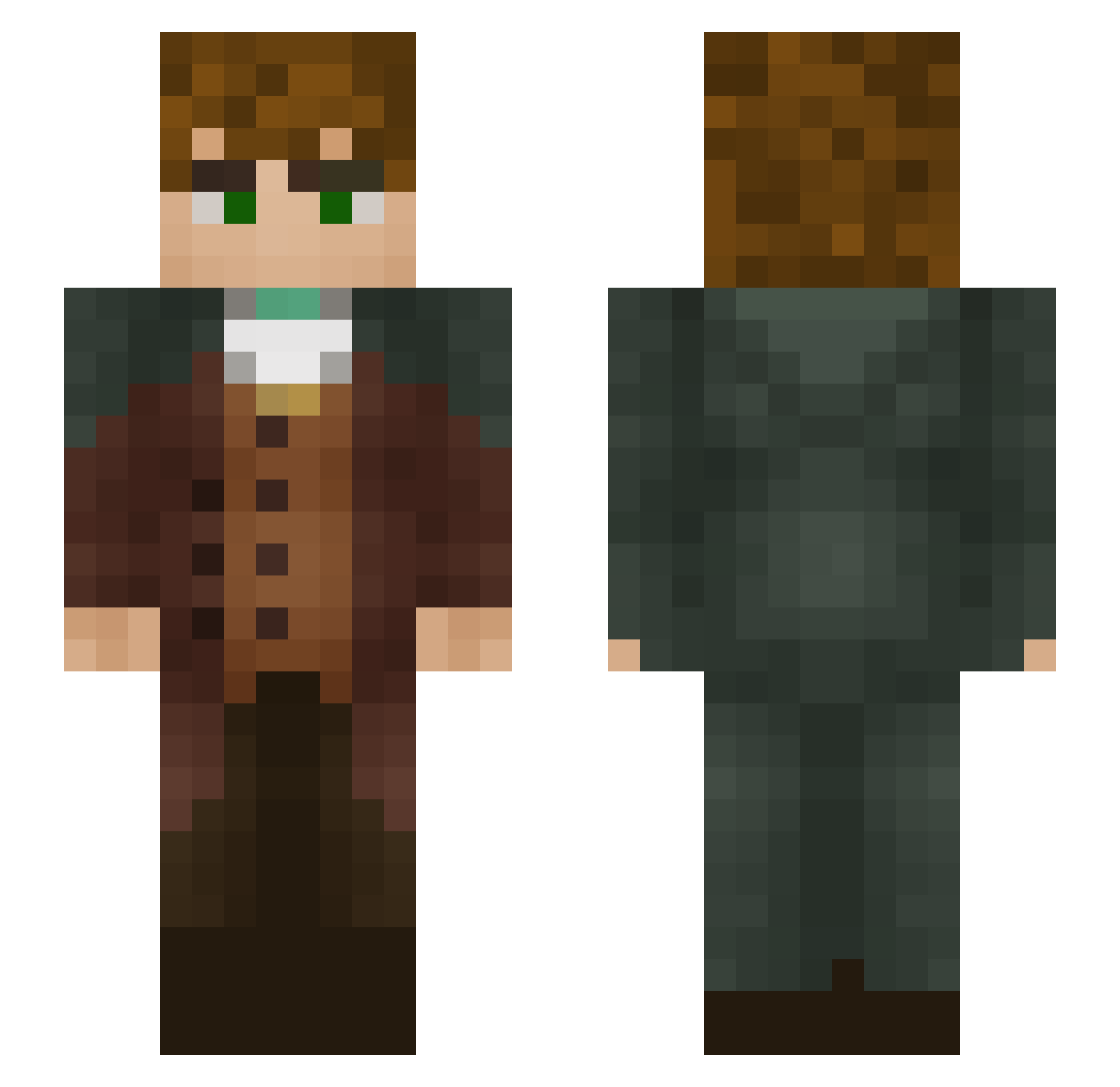 PugMaster0601 Minecraft skin, front and back view