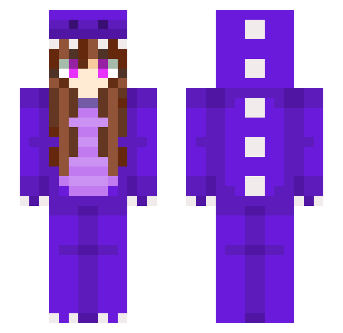 porquinho_14 Minecraft skin, front and back view