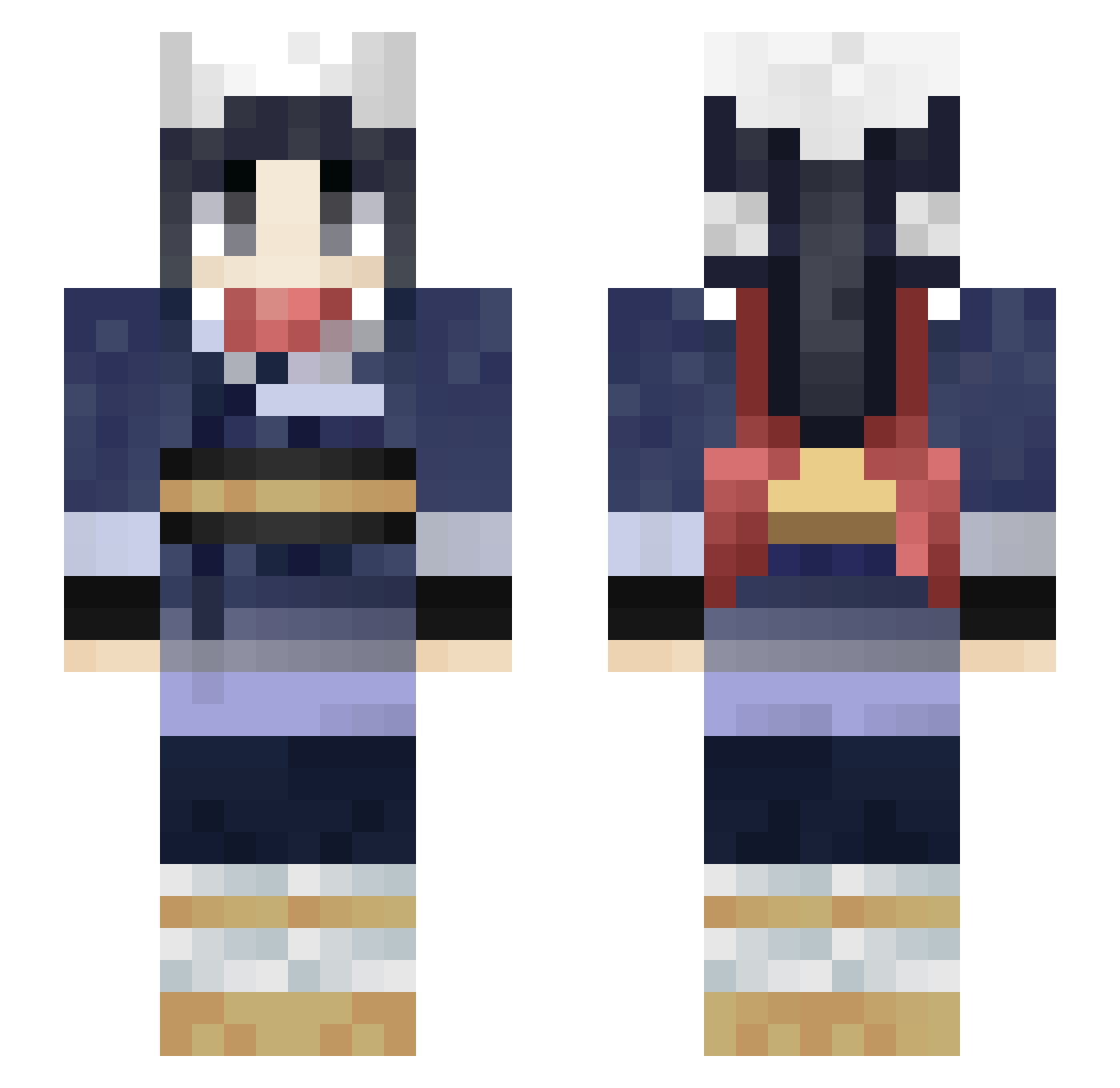 TScags Minecraft skin, front and back view