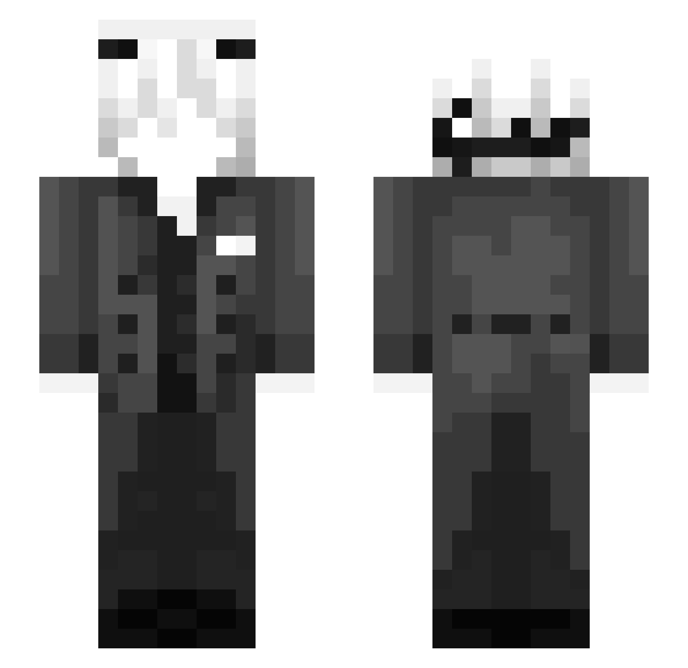 xcusito Minecraft skin, front and back view