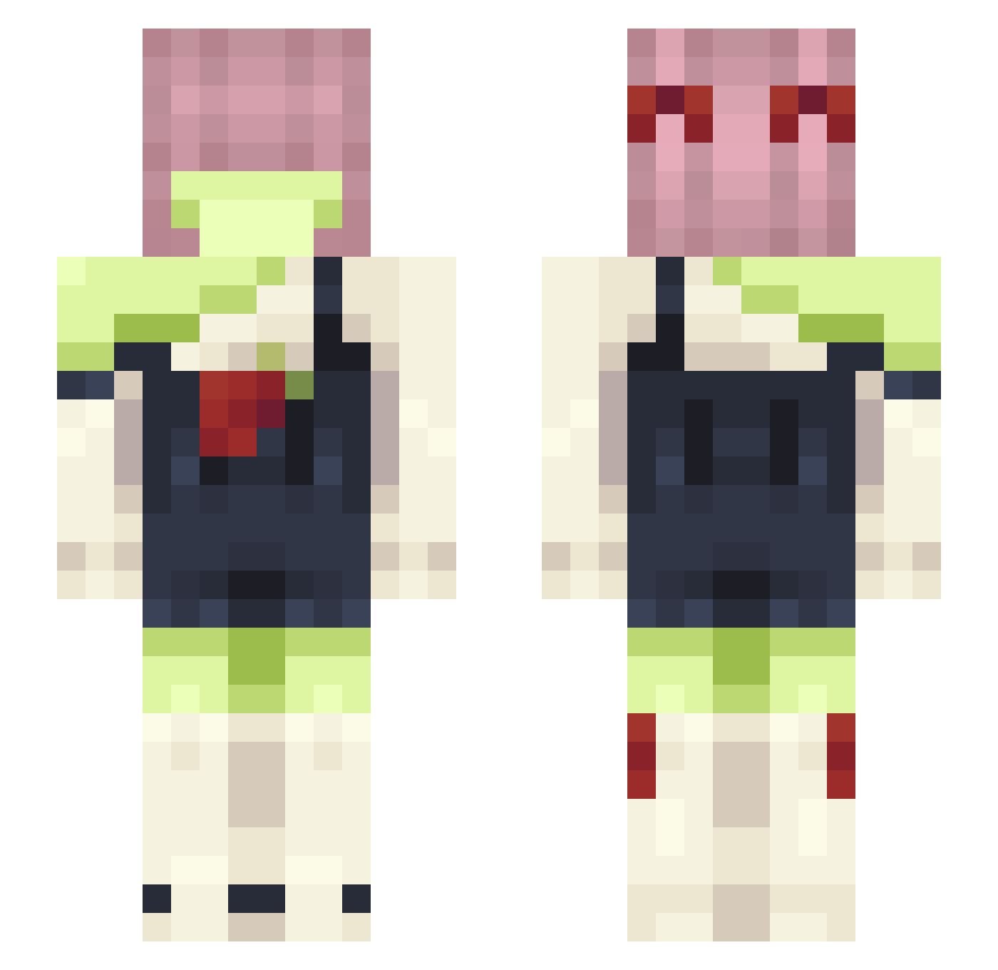 Kinchuy Minecraft skin, front and back view