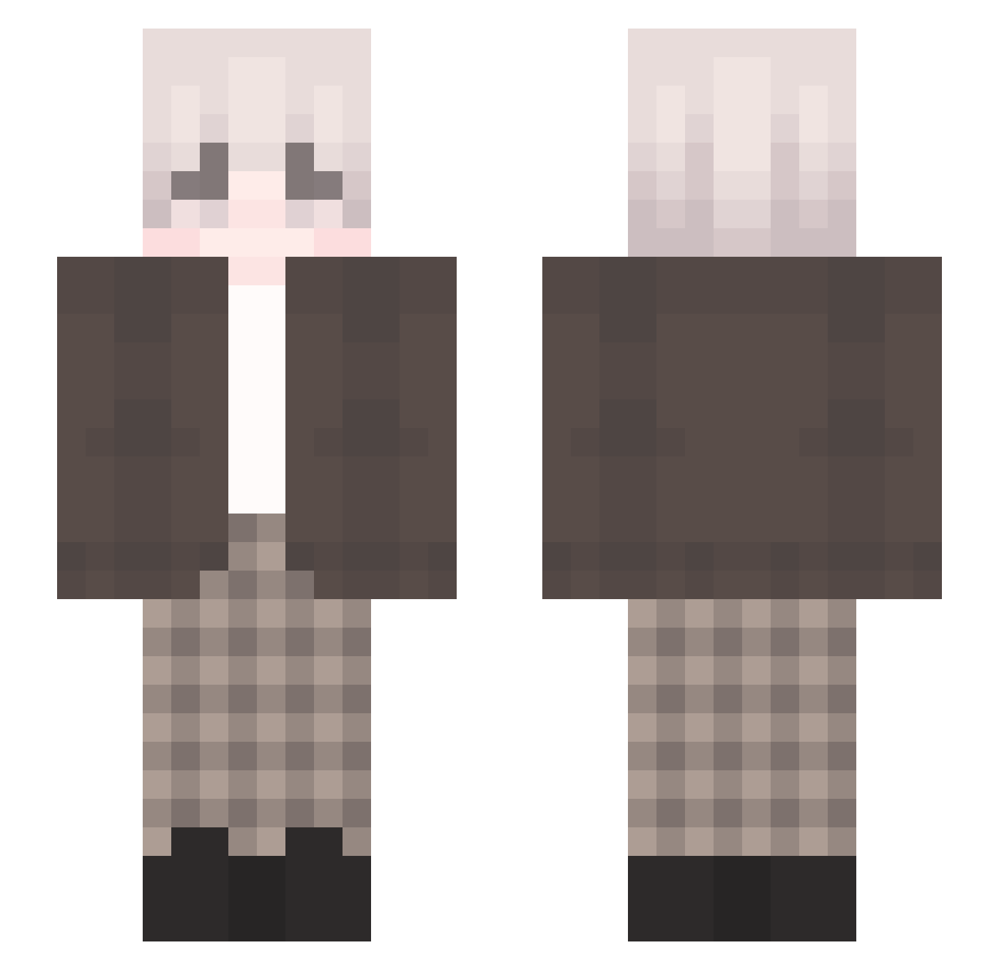 BionicBen1 Minecraft skin, front and back view