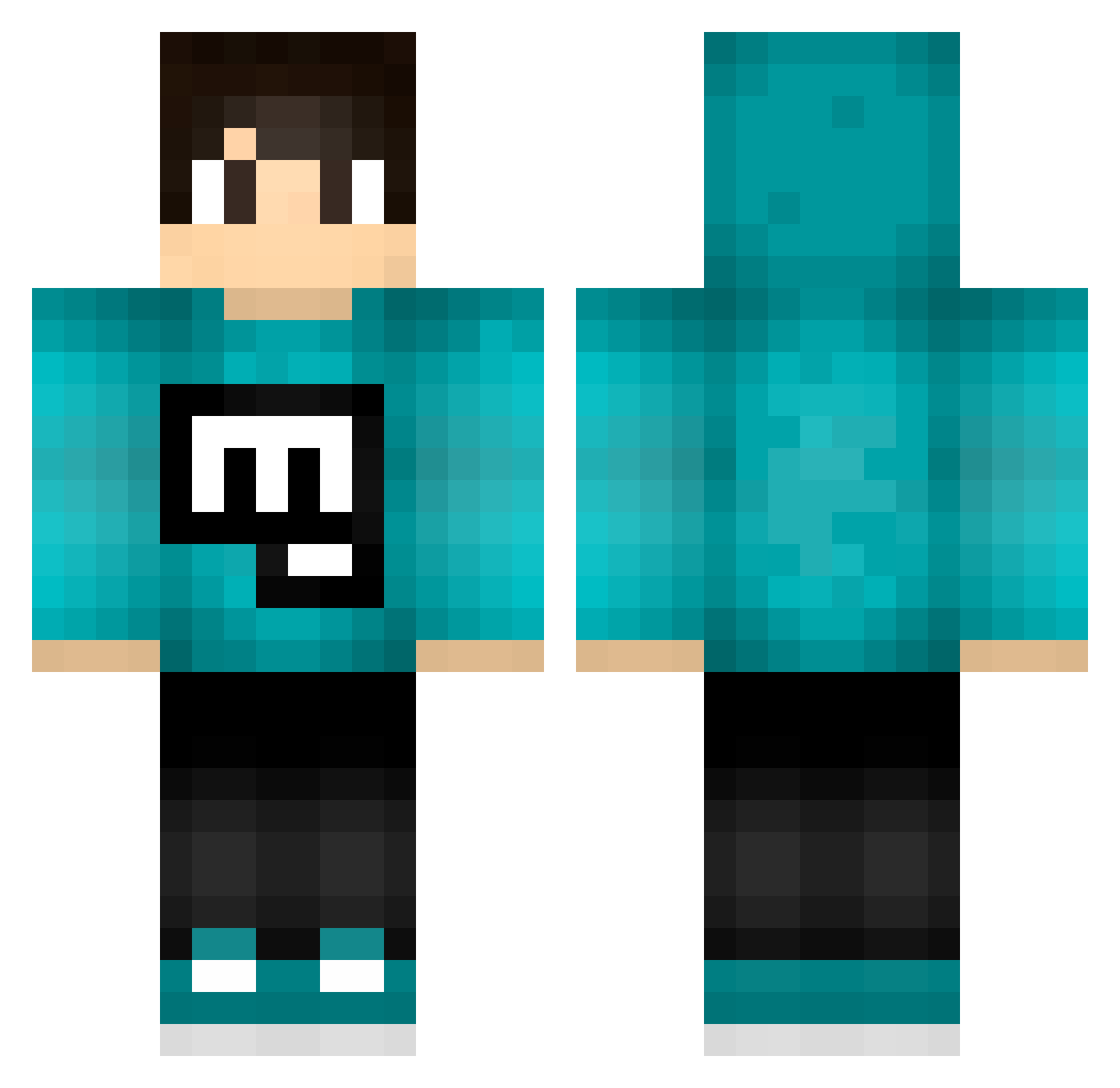 VlsMar Minecraft skin, front and back view