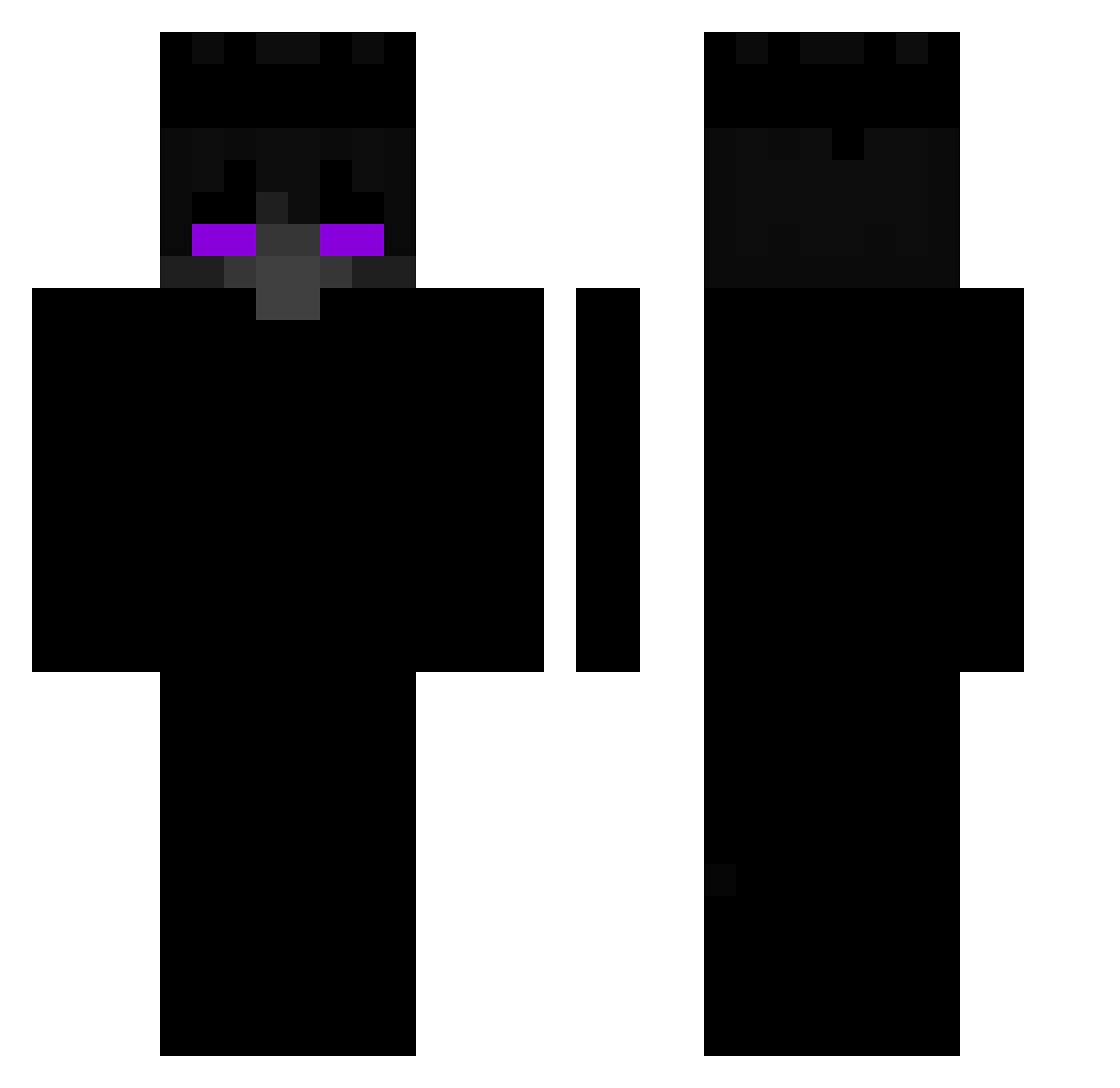 RyZee_CPvP Minecraft skin, front and back view
