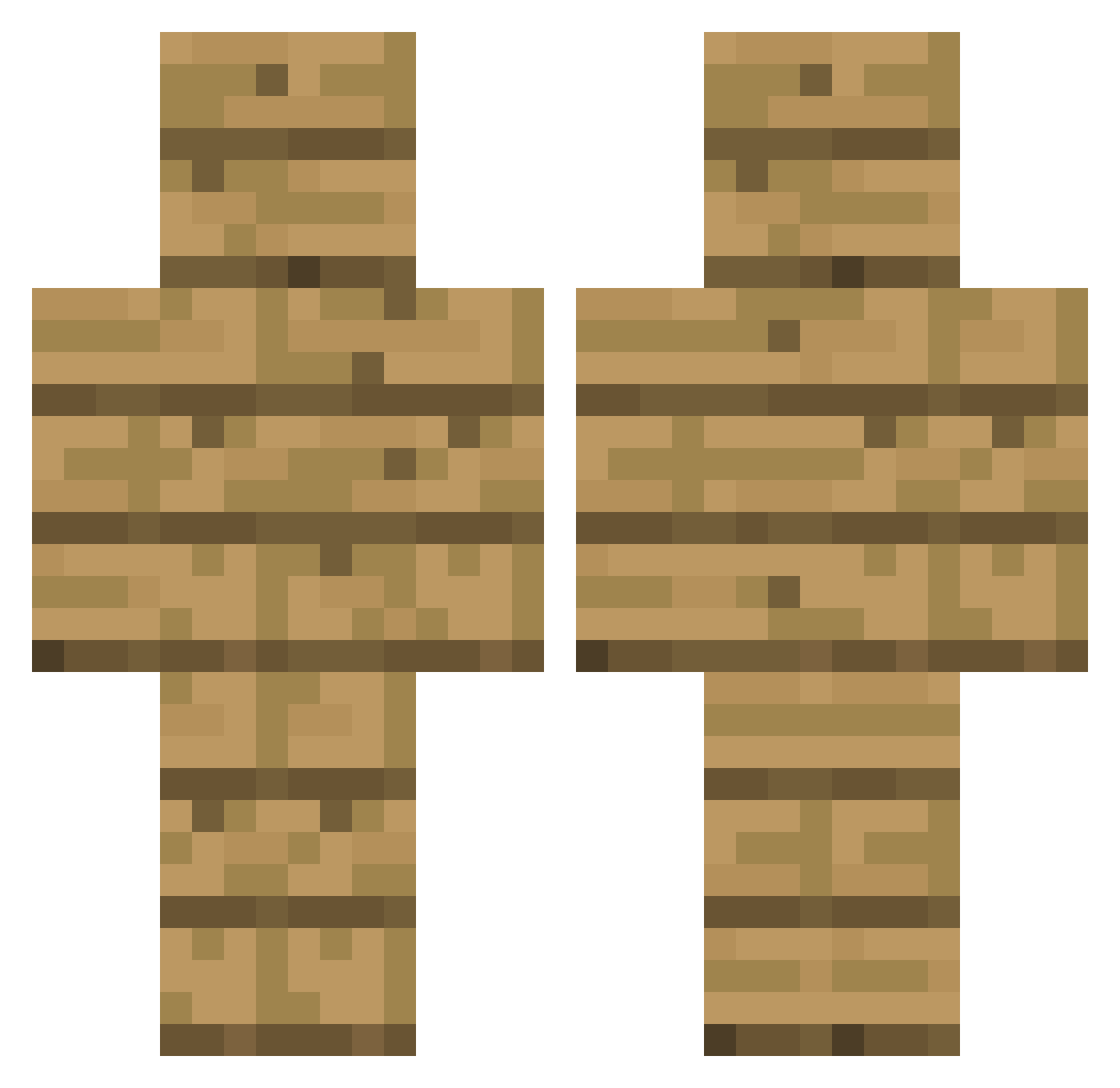 unbound3d Minecraft skin, front and back view