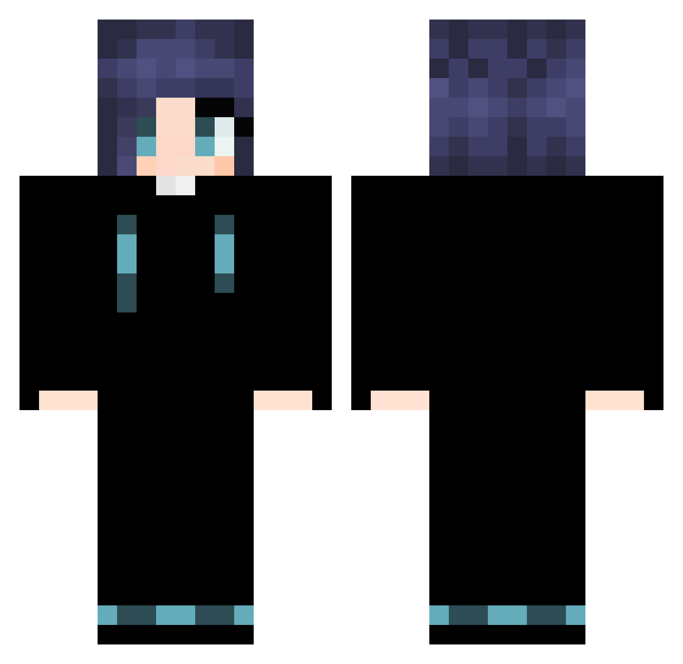 TankeyTralha Minecraft skin, front and back view