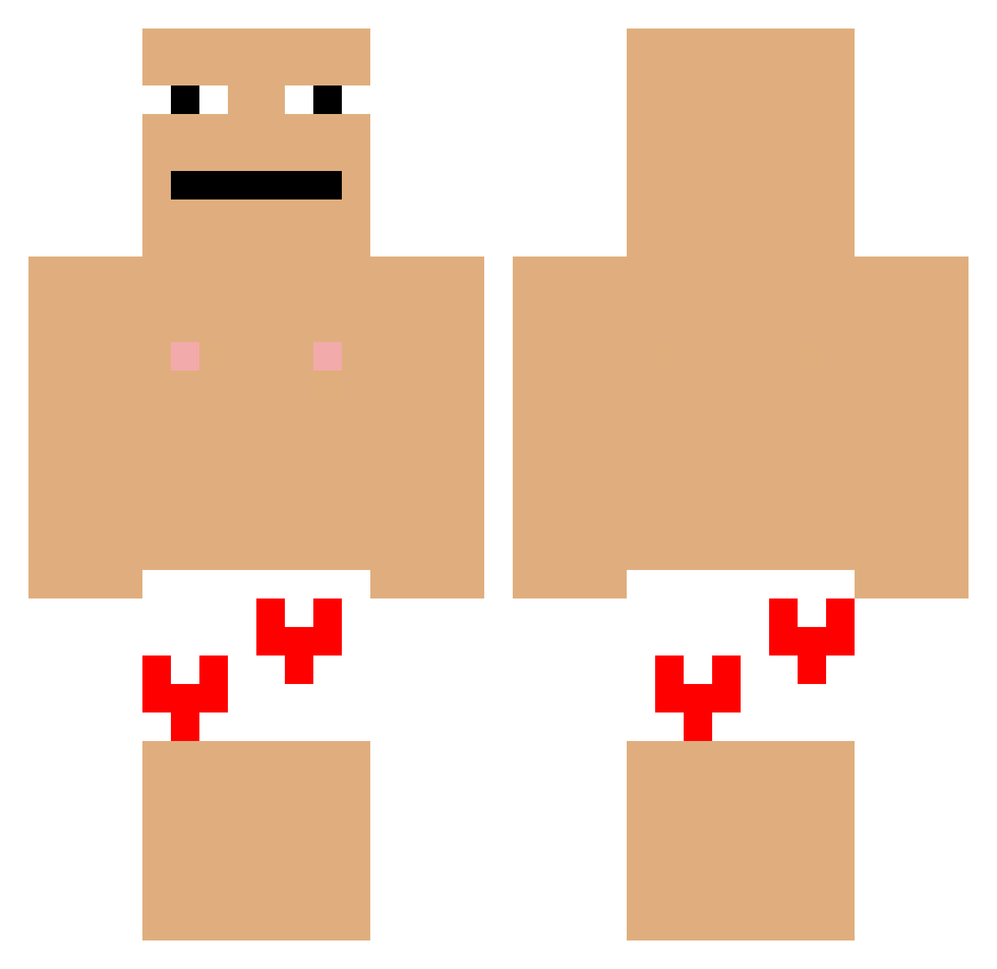 snantas Minecraft skin, front and back view