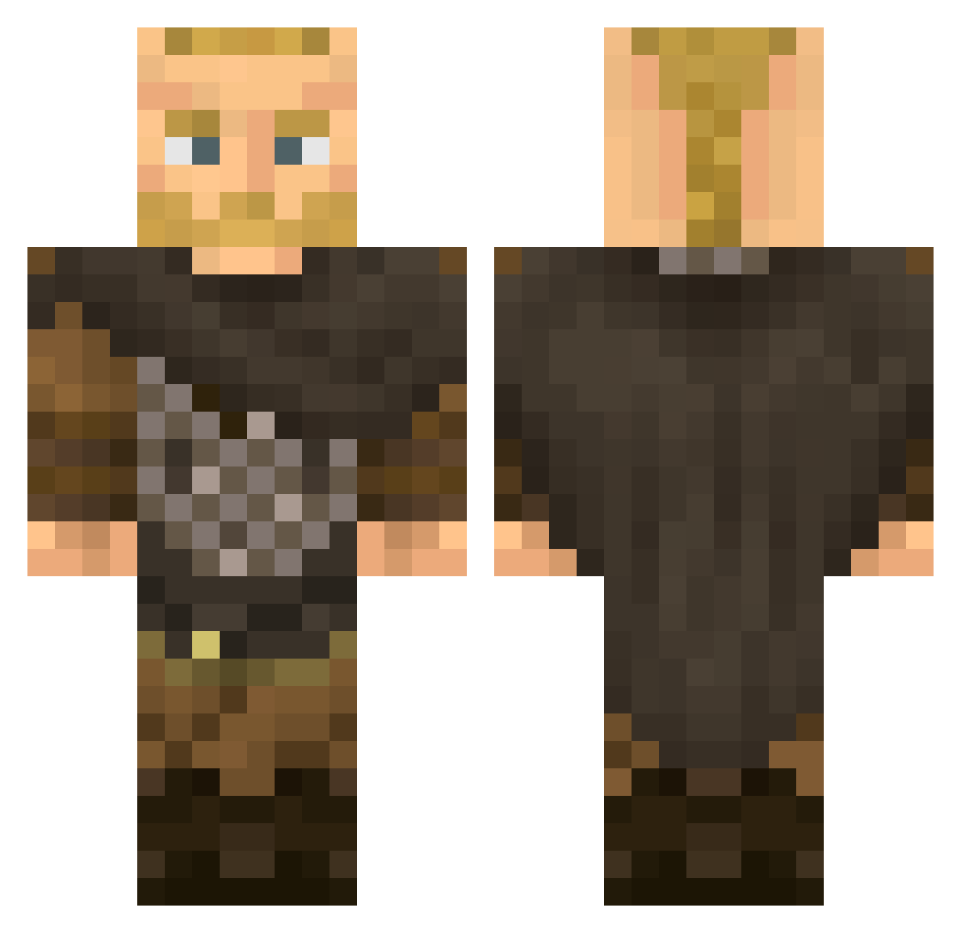 Igotthapower Minecraft skin, front and back view
