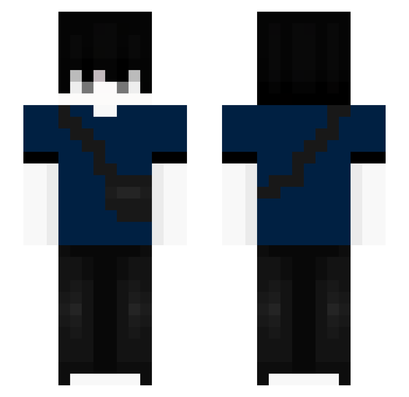 soyblish Minecraft skin, front and back view