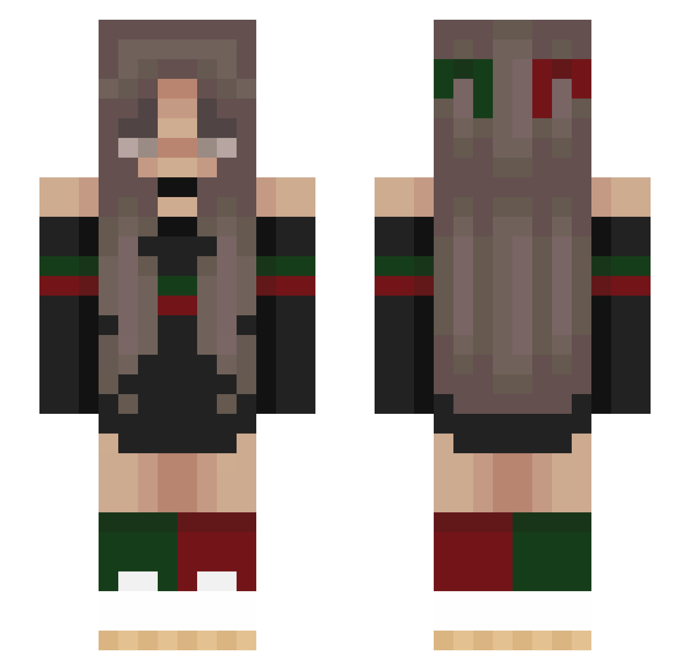 TheKatTrend Minecraft skin, front and back view