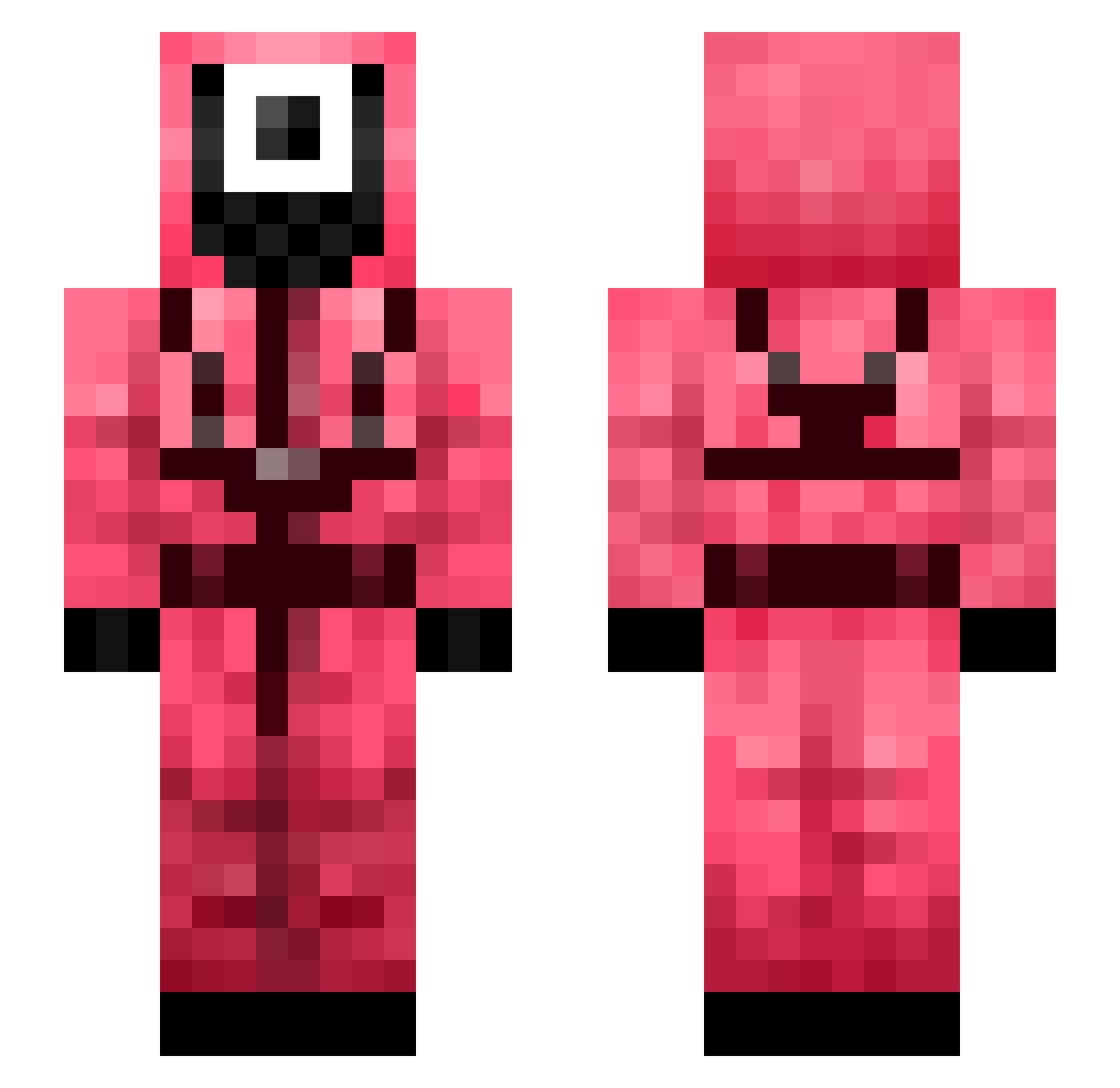SirVaxy Minecraft skin, front and back view