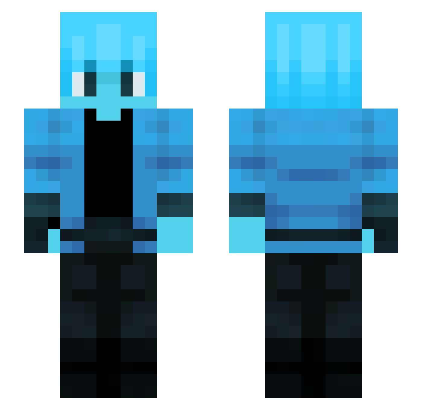 notMaarty Minecraft skin, front and back view