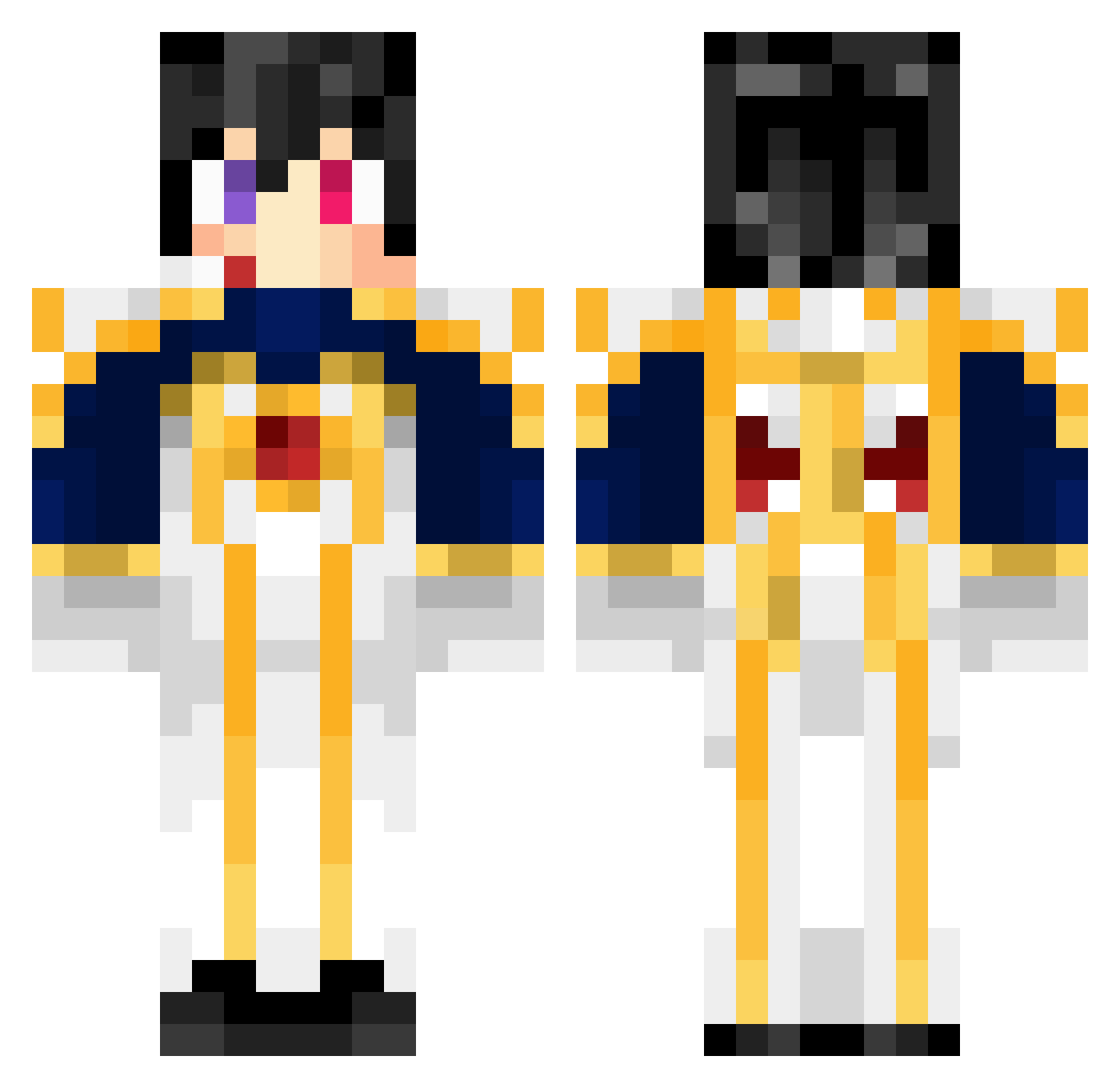 Mrp324 Minecraft skin, front and back view