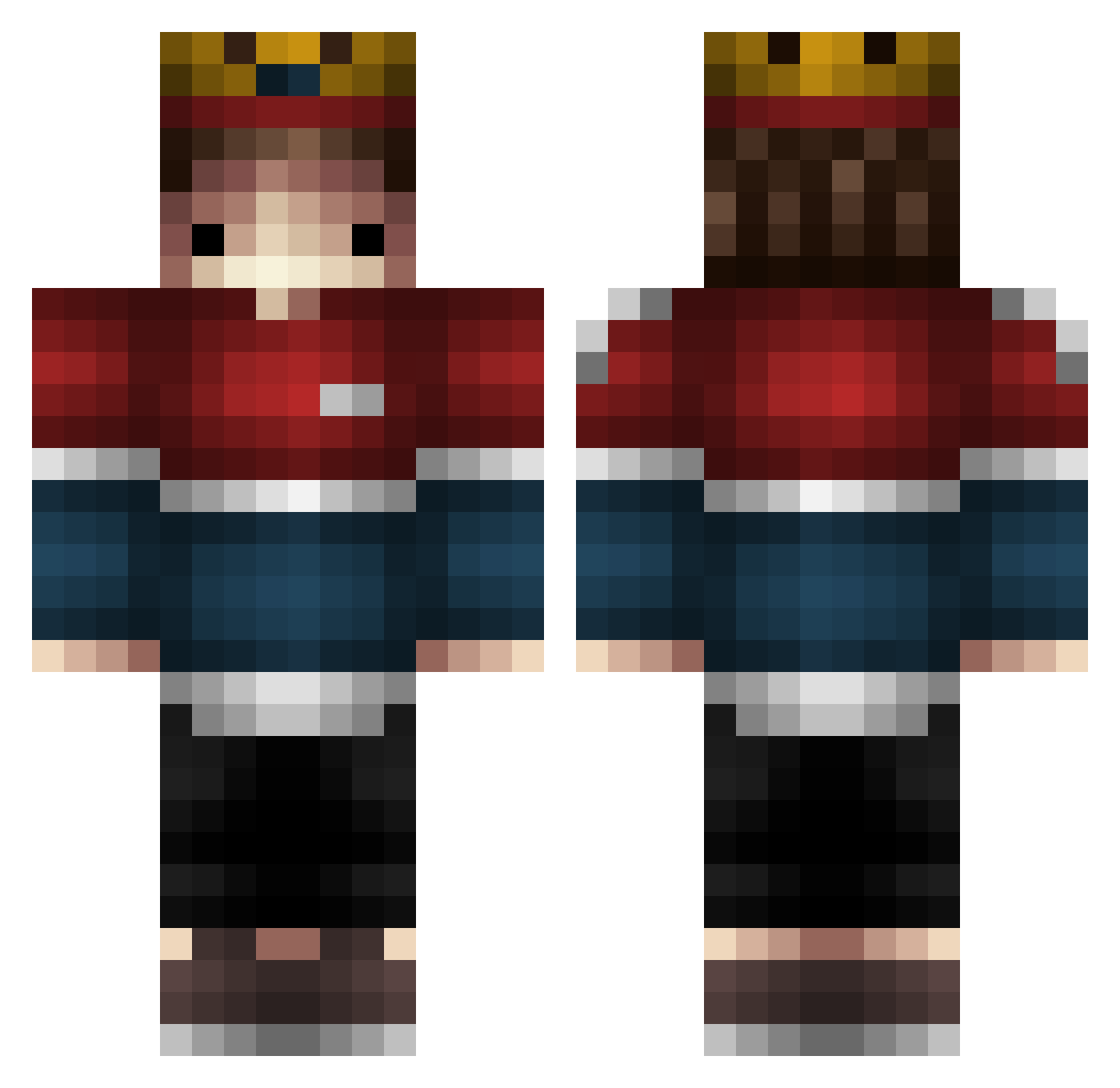 Clovour_ Minecraft skin, front and back view
