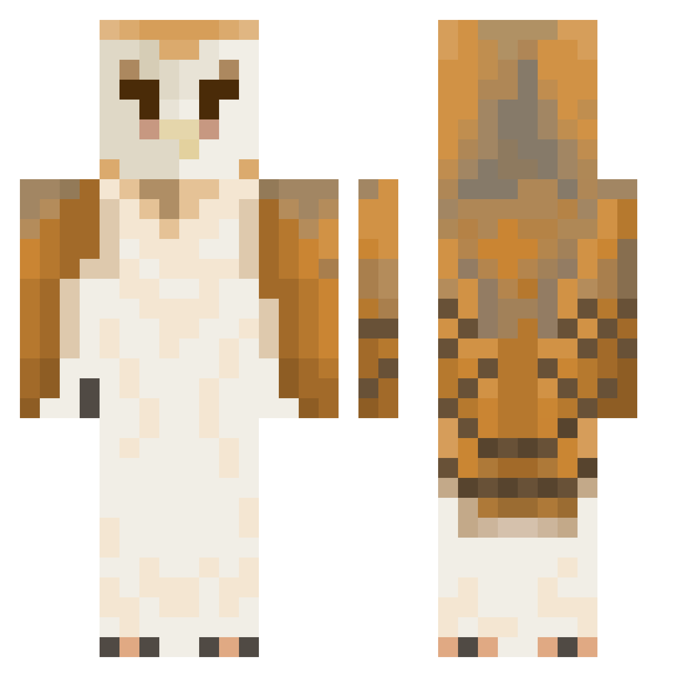 Plin_Plin_Plon Minecraft skin, front and back view