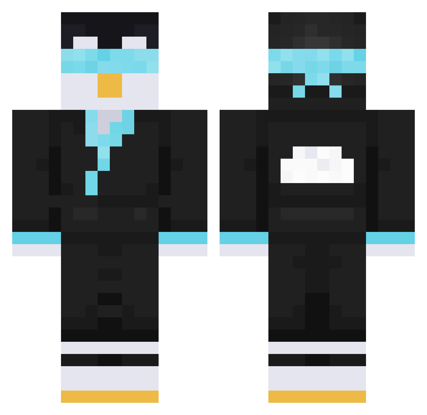 ttminii Minecraft skin, front and back view