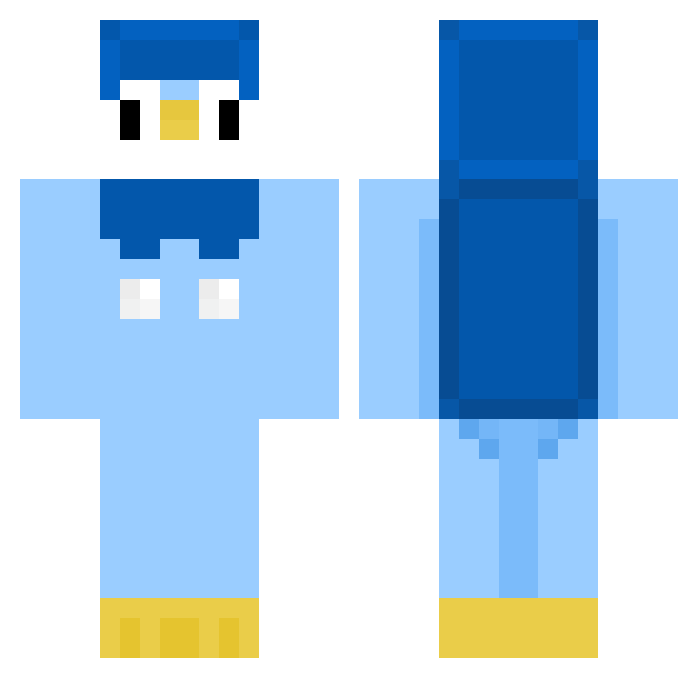 TryHardDream Minecraft skin, front and back view