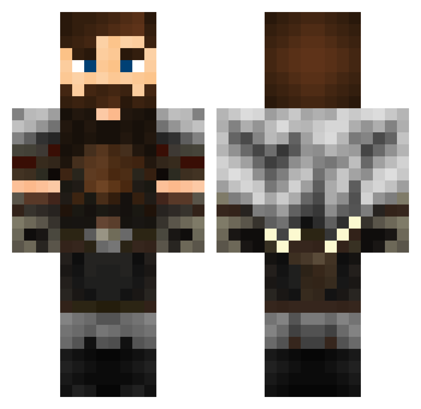 Zuuus_ Minecraft skin, front and back view