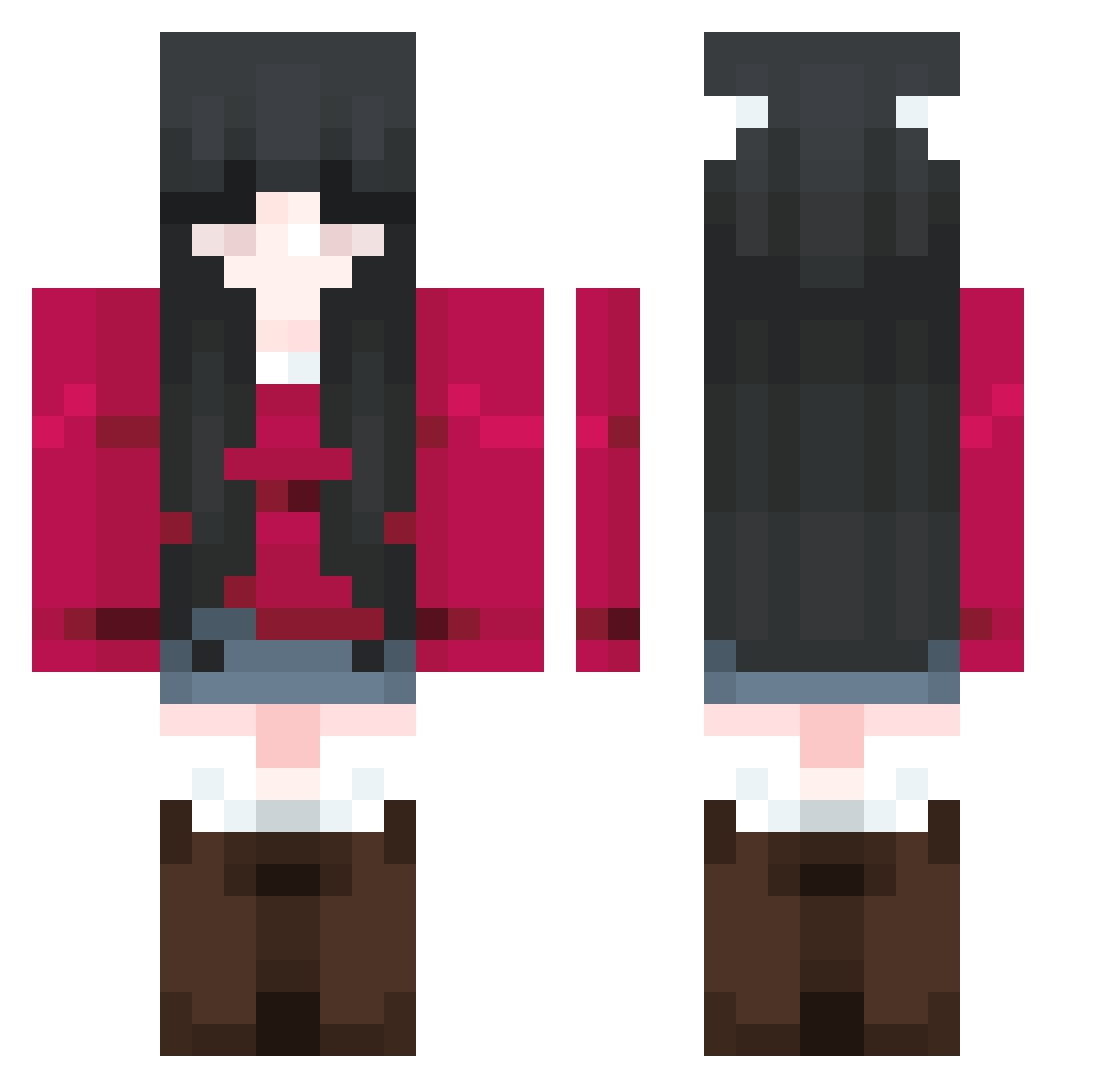 xiugarpop_ Minecraft skin, front and back view