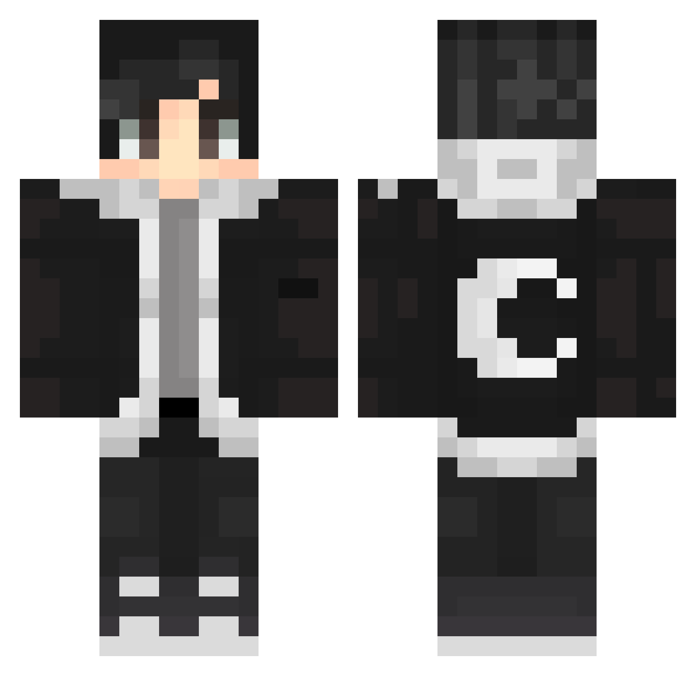 shunyboy Minecraft skin, front and back view