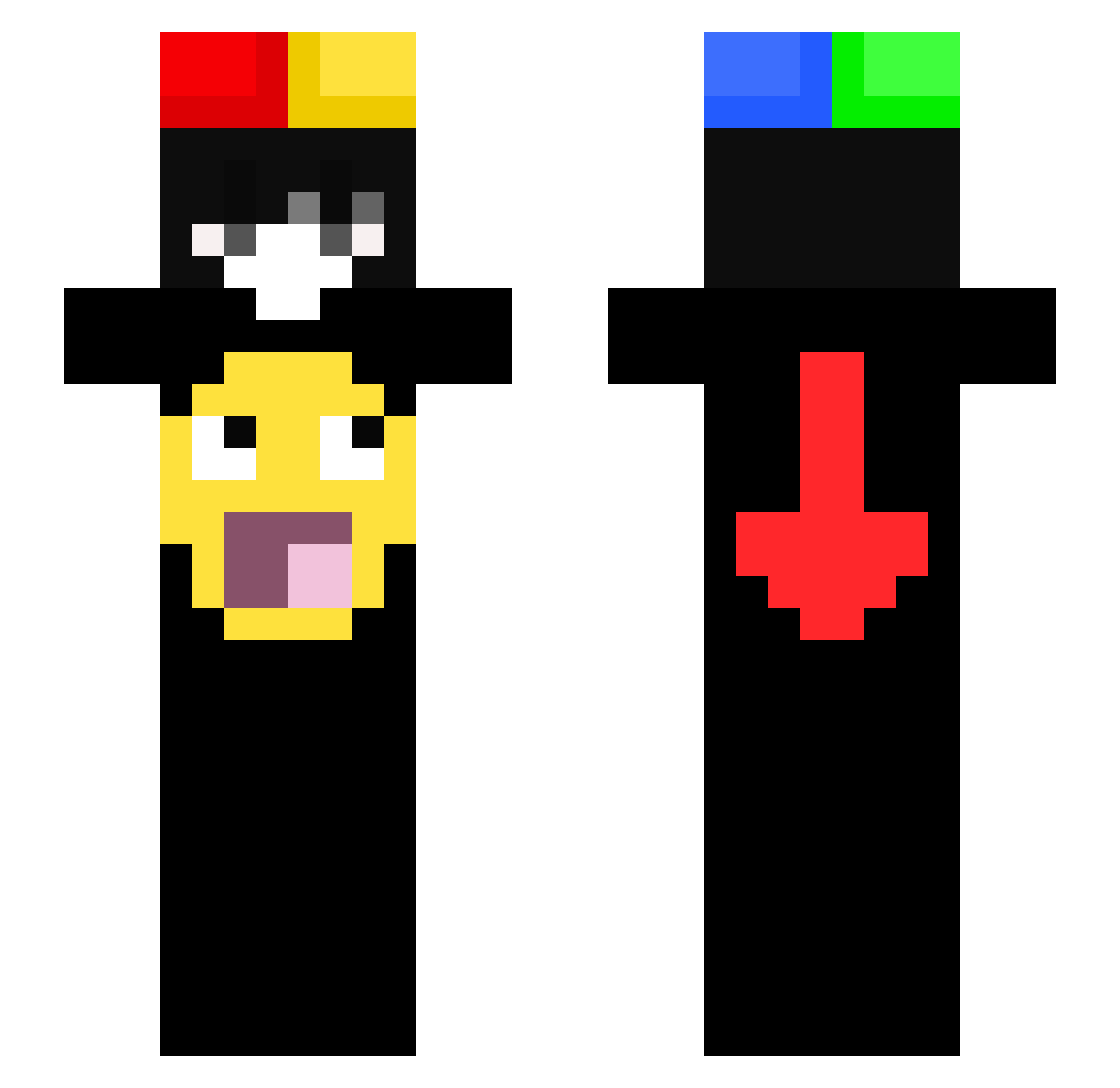 leomiyo Minecraft skin, front and back view