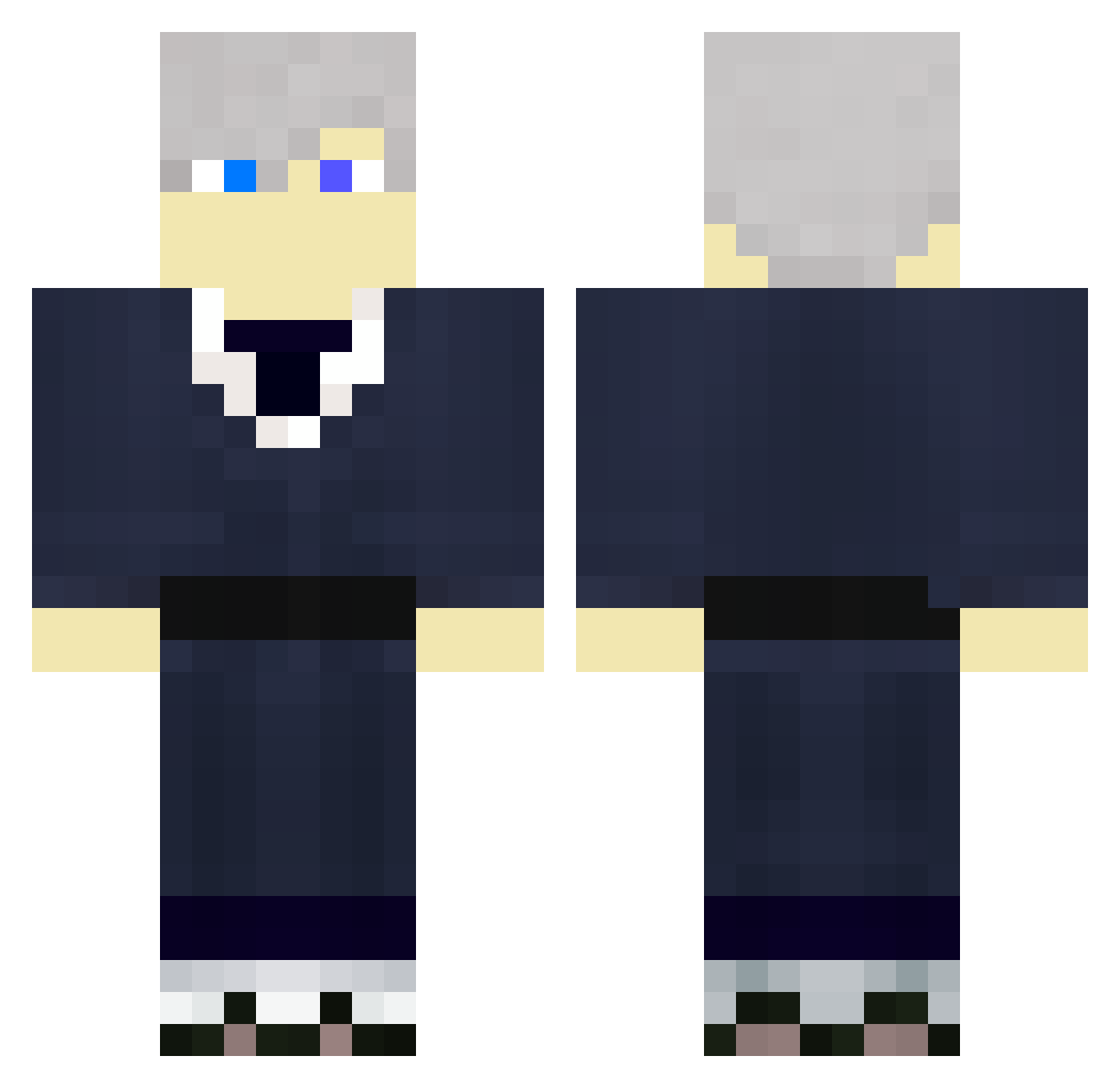 Supertonic Minecraft skin, front and back view