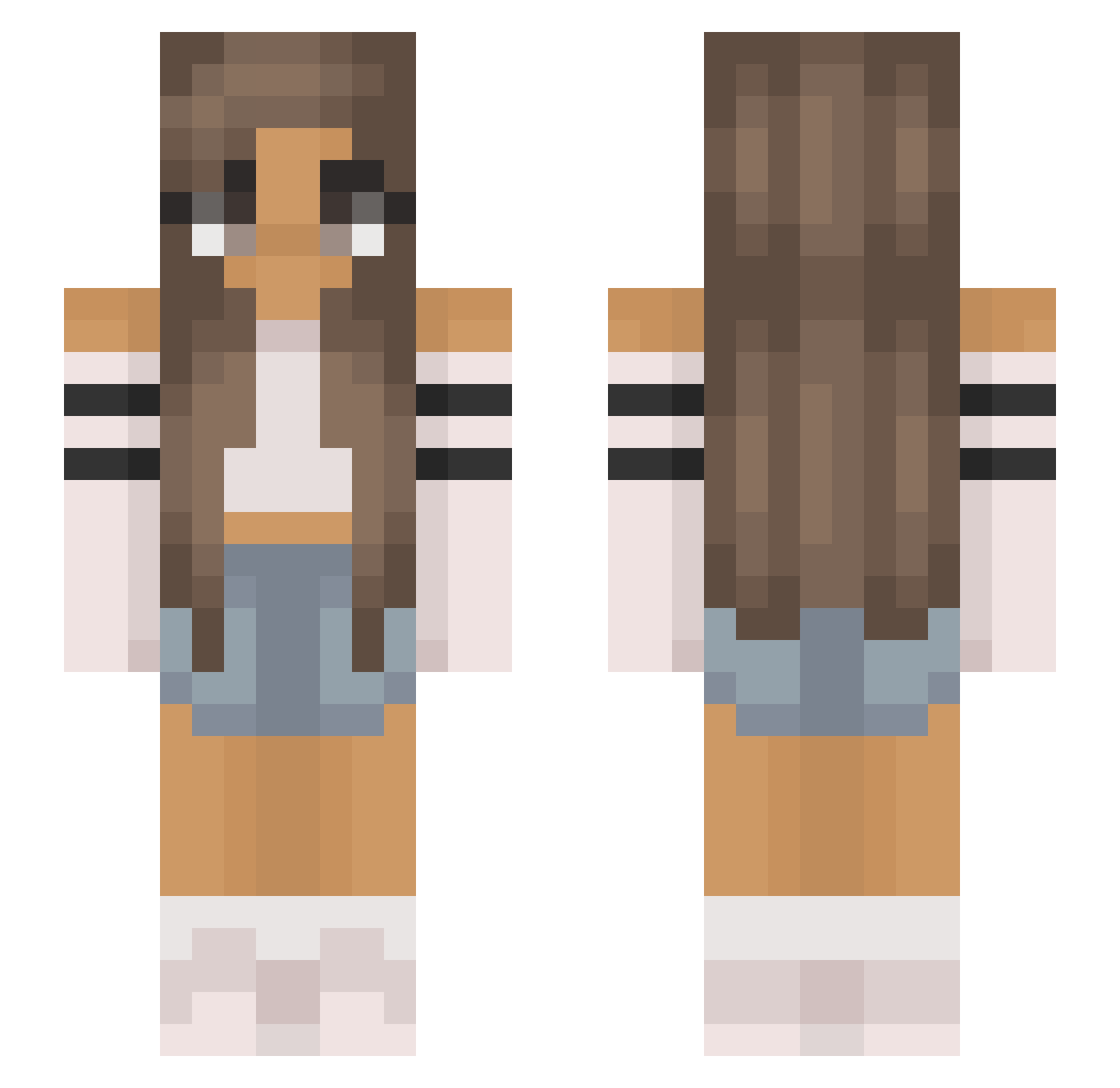 JustJayThx Minecraft skin, front and back view