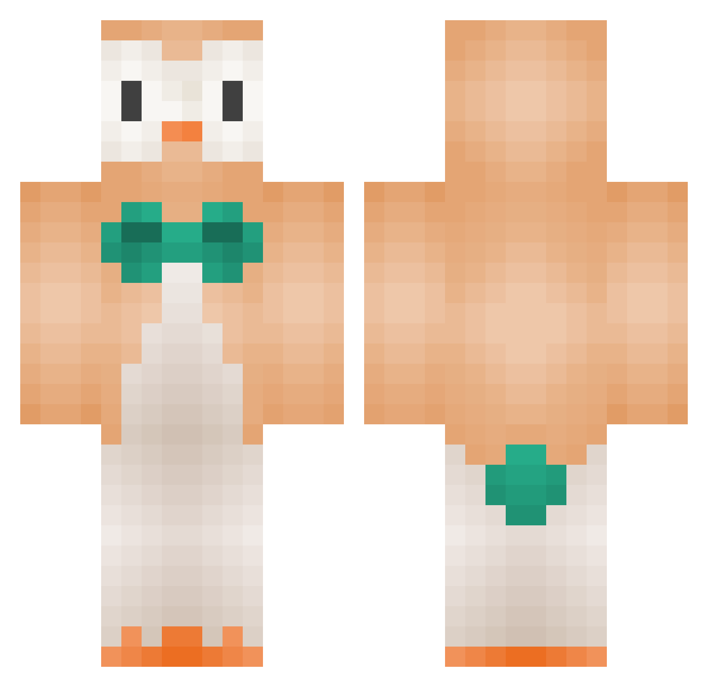 Gorsedd Minecraft skin, front and back view