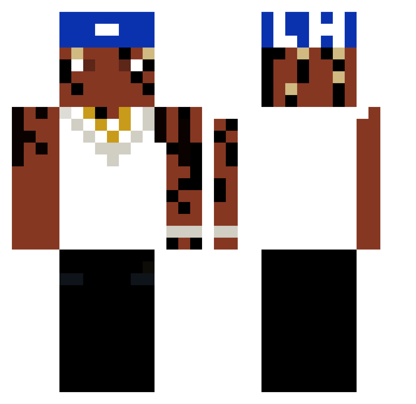 PapaJim518 Minecraft skin, front and back view