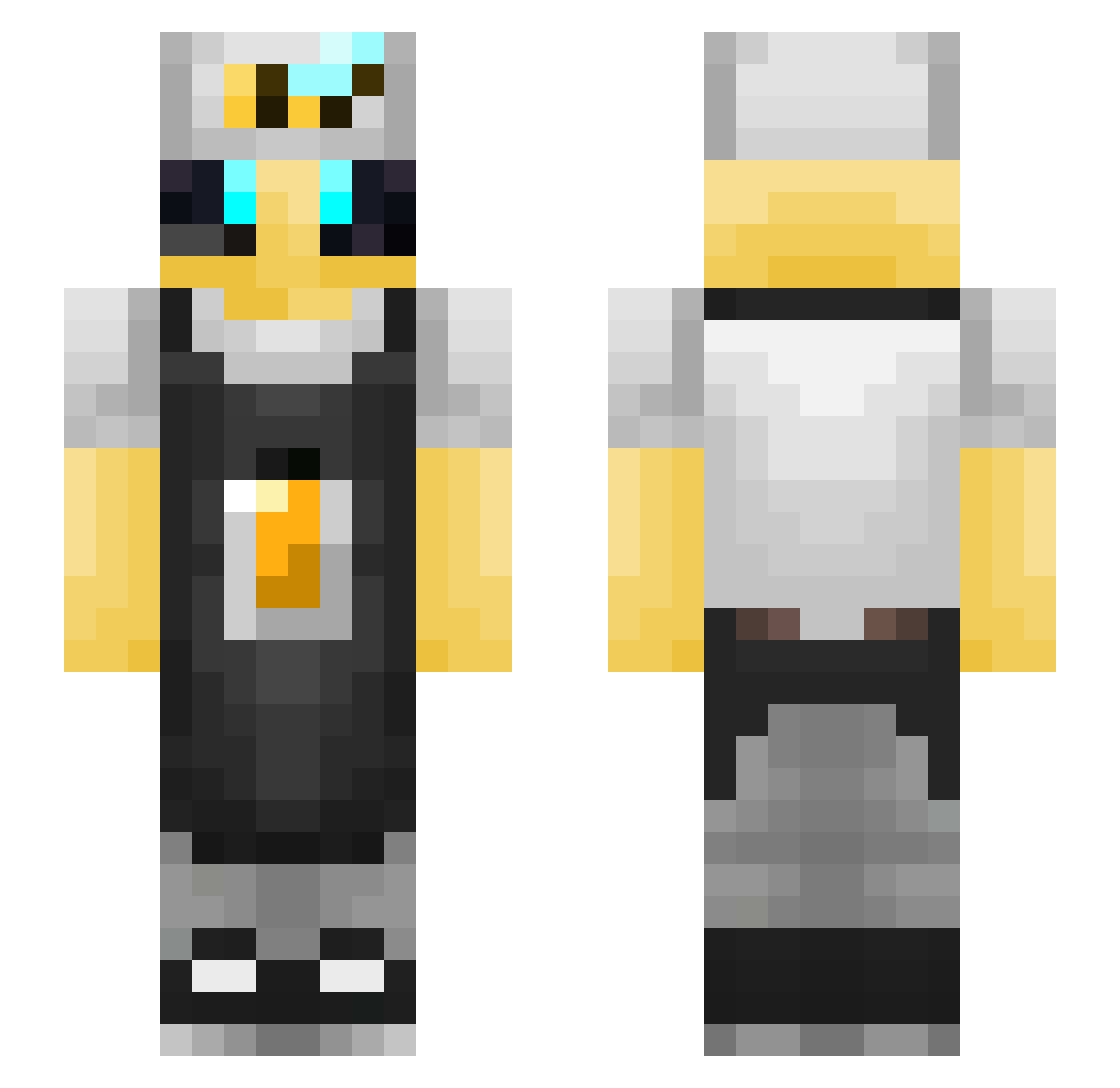 L14M30 Minecraft skin, front and back view