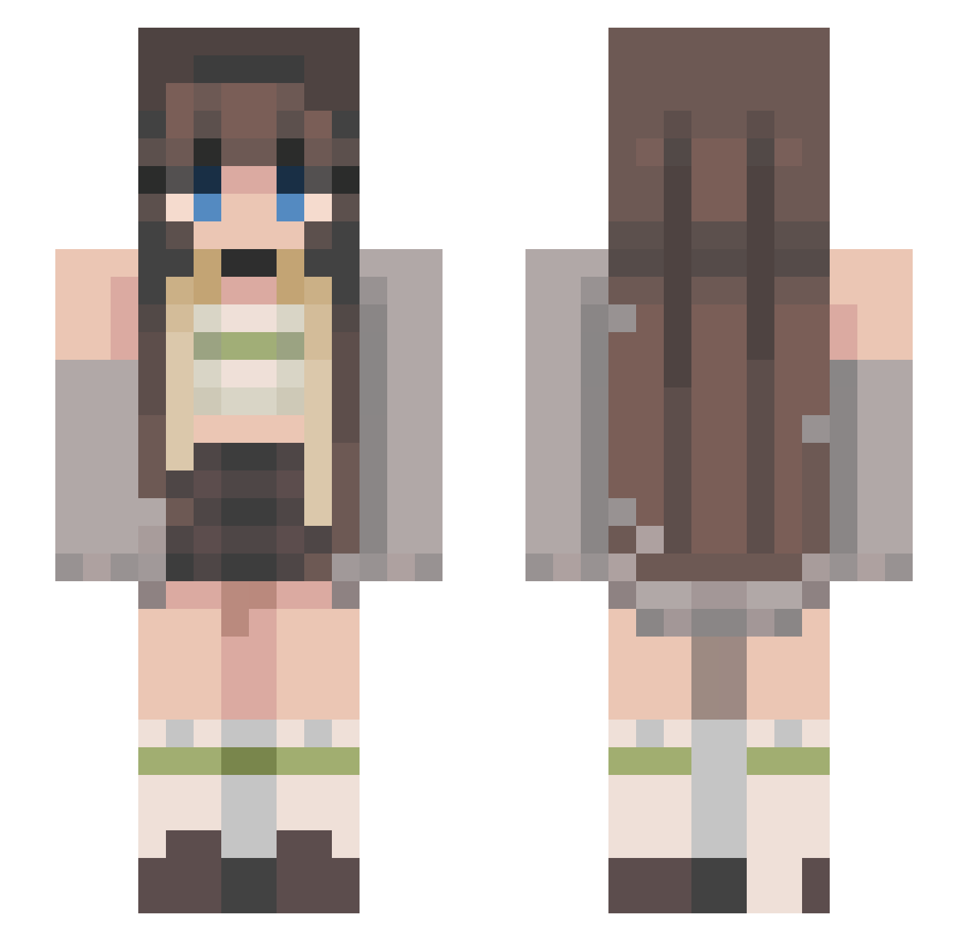 sar6sh Minecraft skin, front and back view